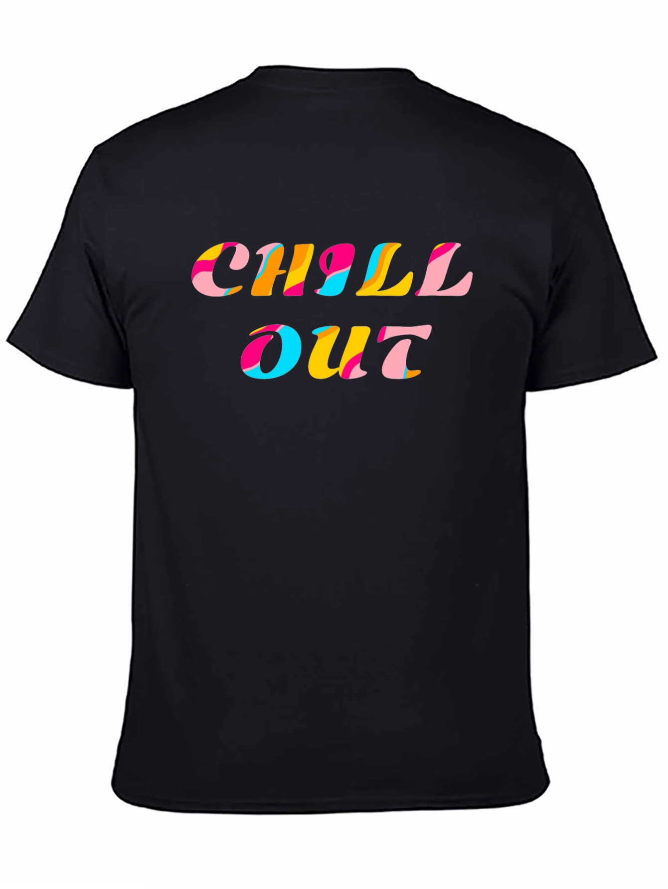 Black Chill Out T-Shirt - Trendy Graphic Tee view 4