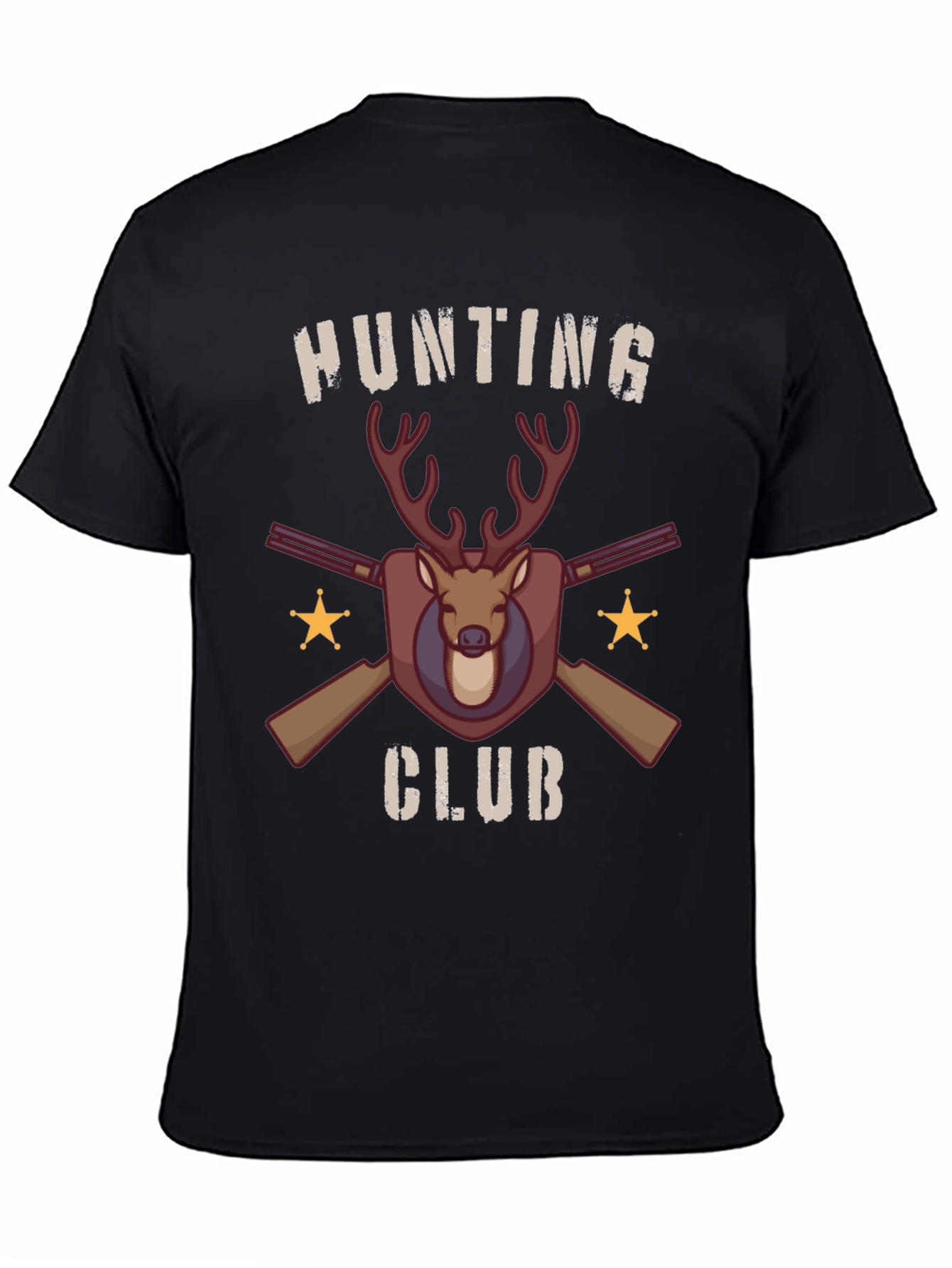 Black Hunting Club Graphic T-Shirt - Black view 4