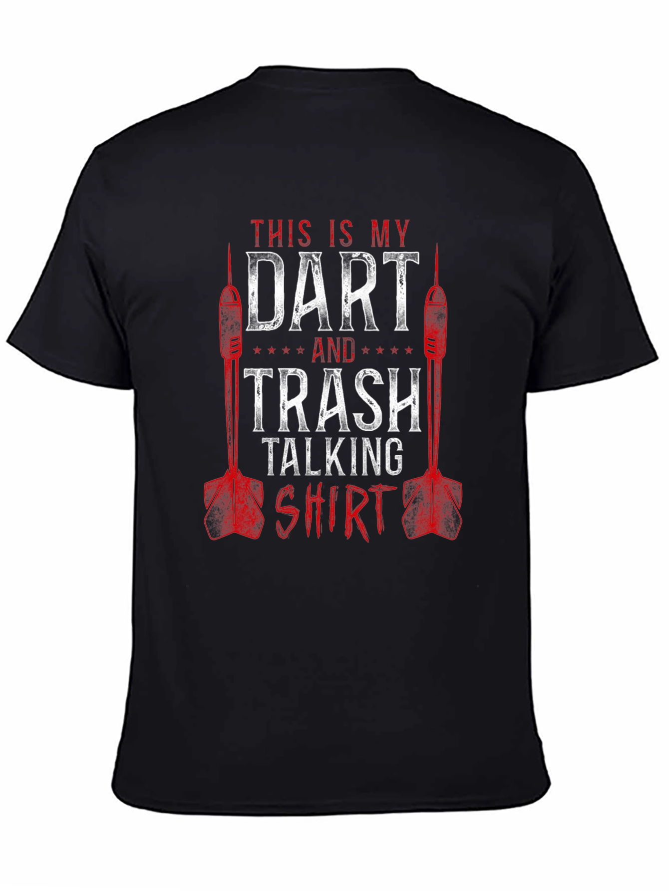 Black Dart and Trash Talking Shirt - Funny Darts T-Shirt view 4