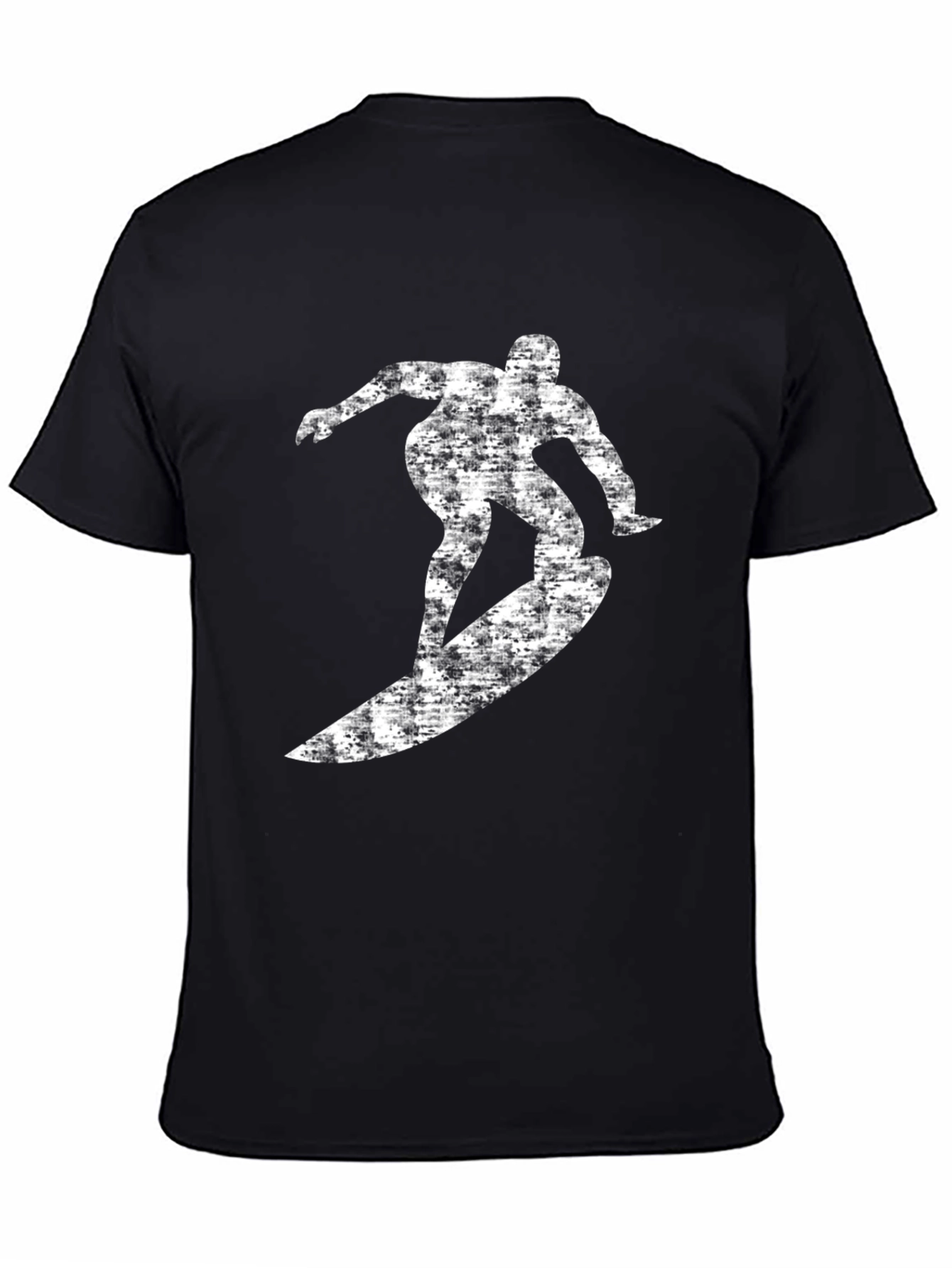 Black Surfer Graphic Tee - Cool Black Cotton T-Shirt view 4