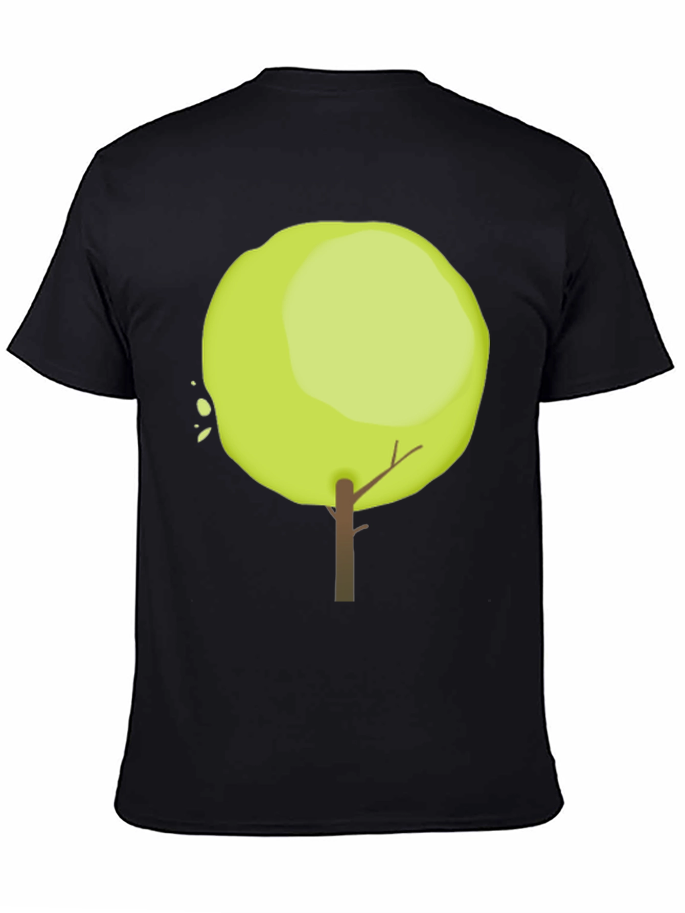 Black Tree Graphic Black Cotton Casual T-Shirt view 4