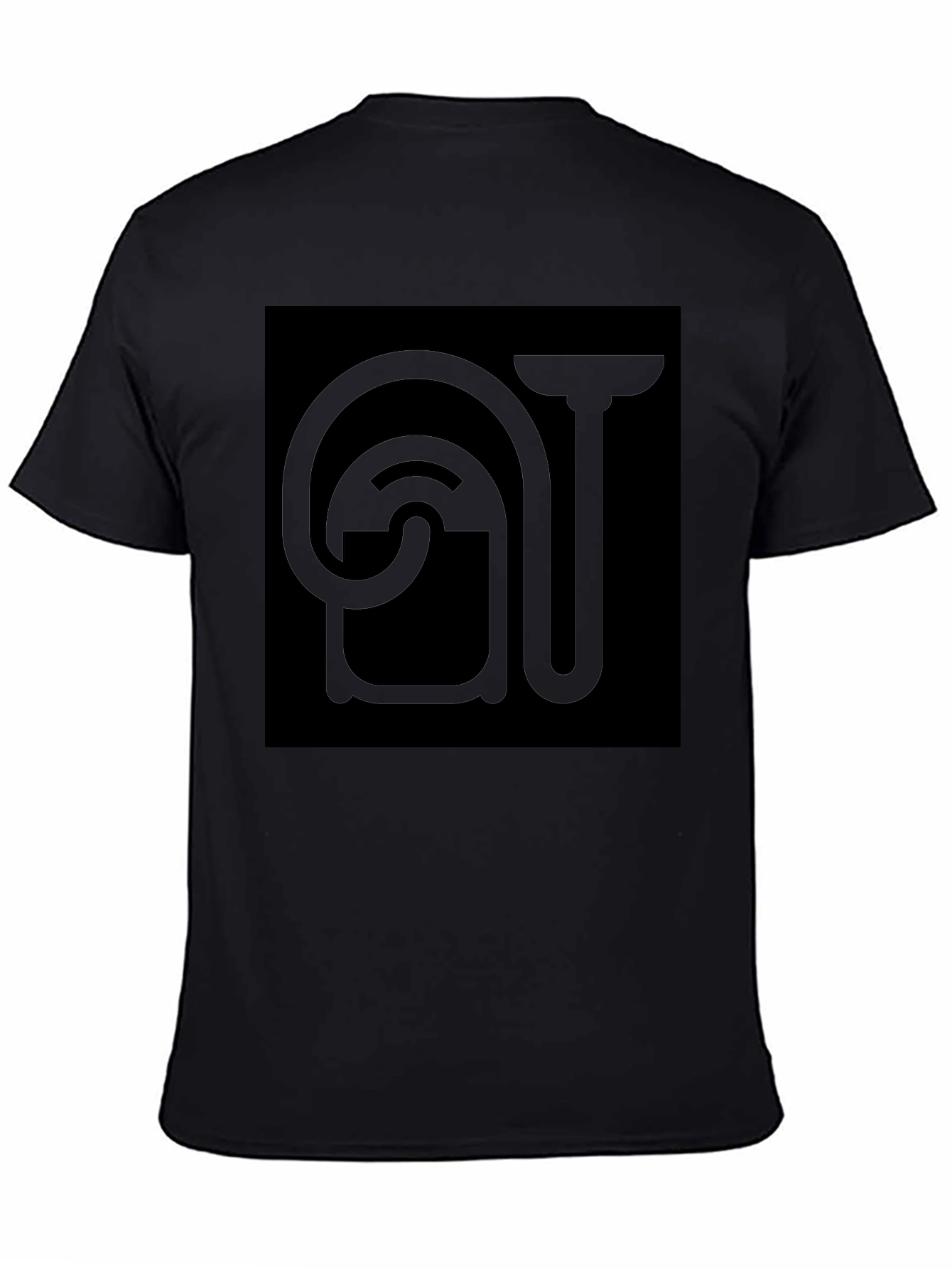 Black Minimalist Black Graphic Tee - Toilet Paper Design view 4