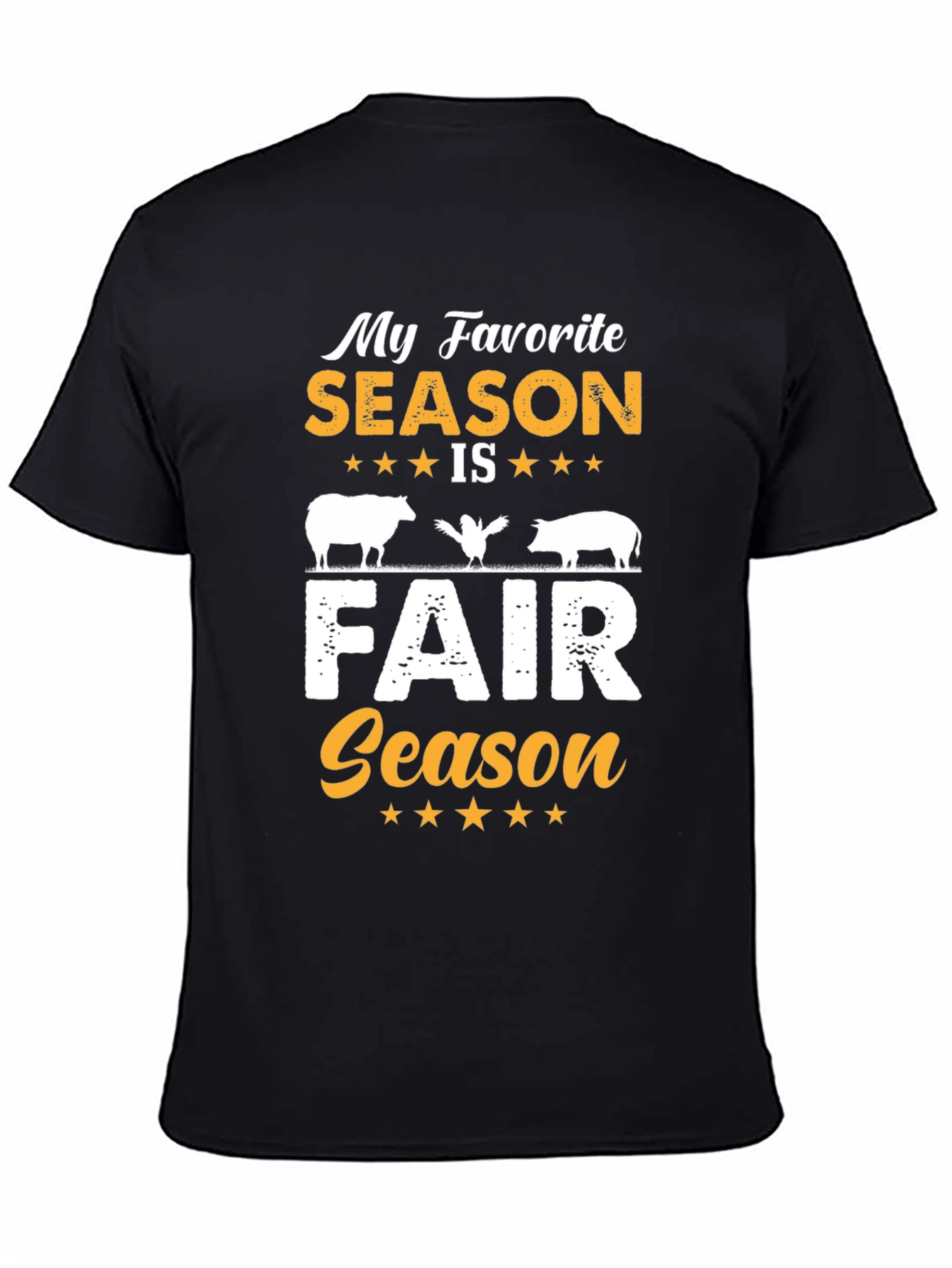 Black My Favorite Season is Fair Season T-Shirt view 4