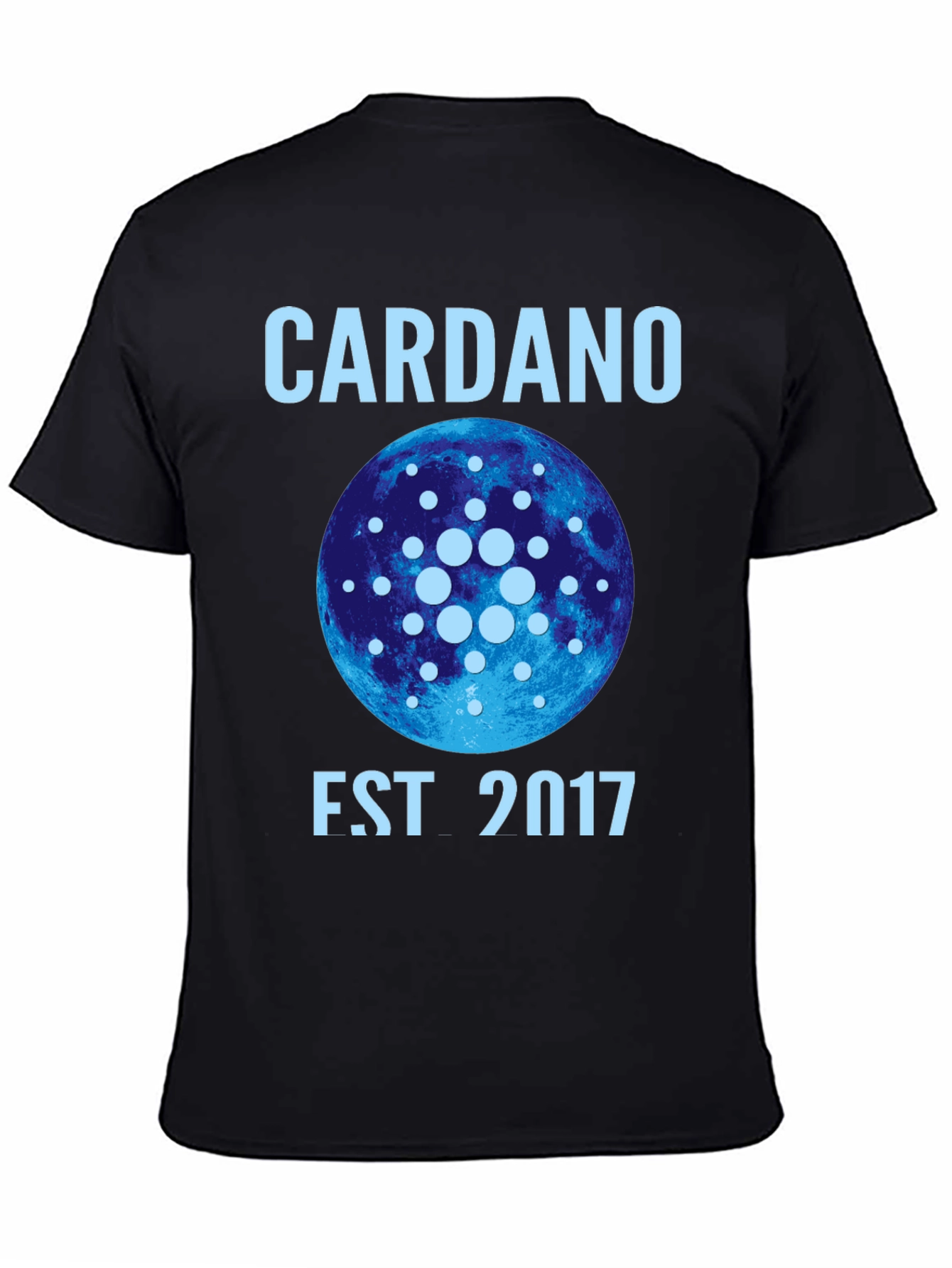 Black Cardano Est 2017 Black T-Shirt view 4