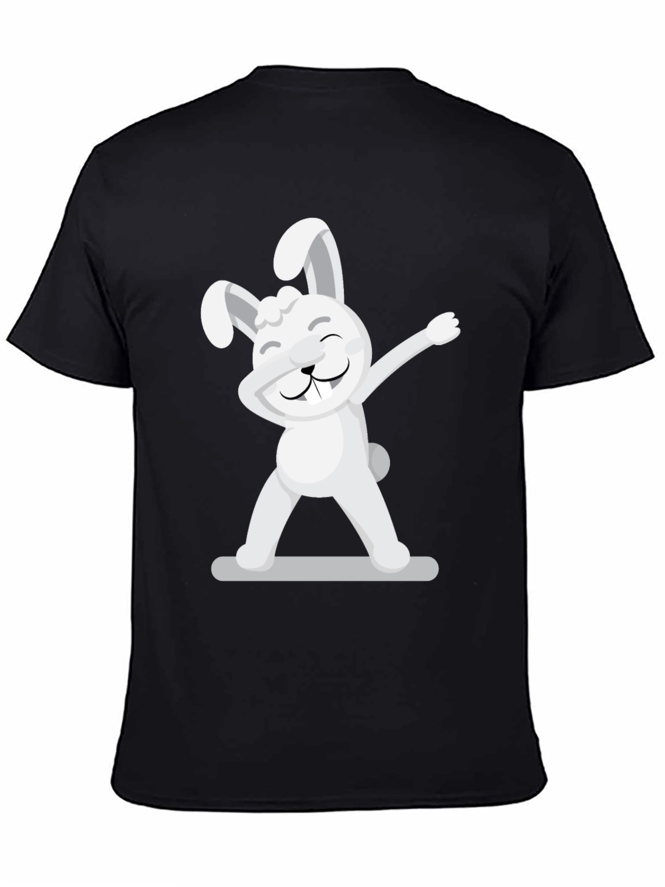 Dabbing Bunny Graphic Tee - Cool & Comfy Black T-Shirt - 4