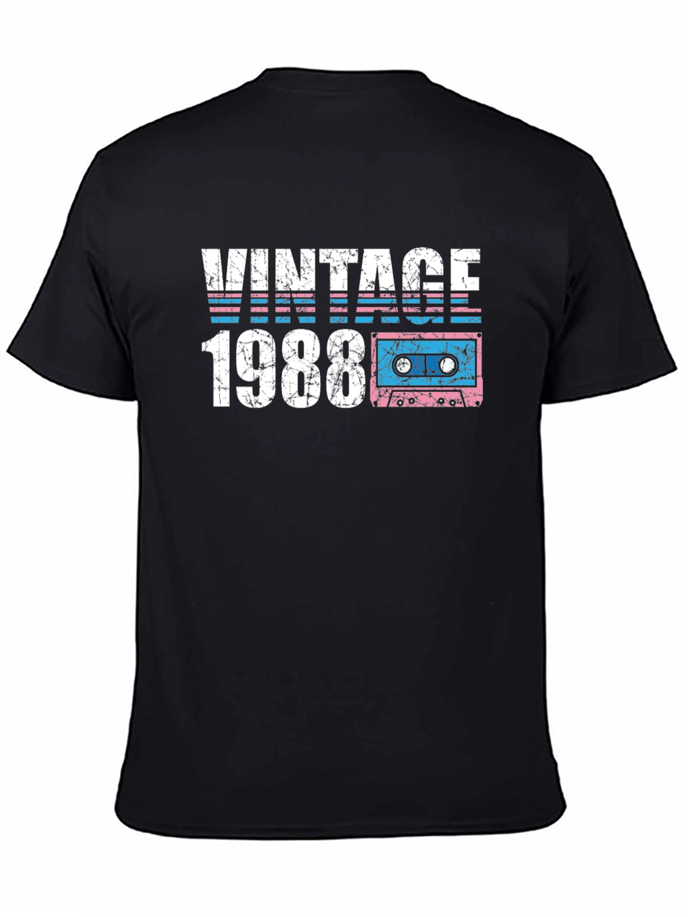 Black Vintage 1988 Cassette Graphic T-Shirt view 4