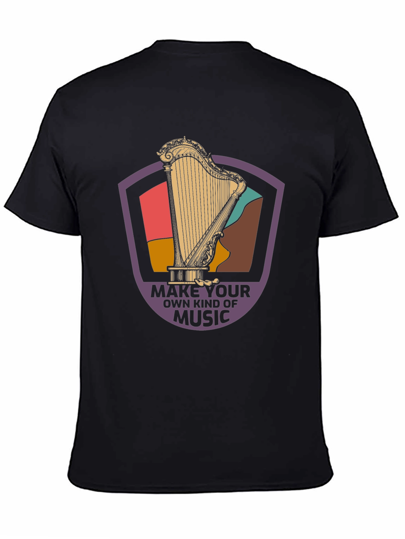 Black Make Your Own Music Graphic Tee view 4