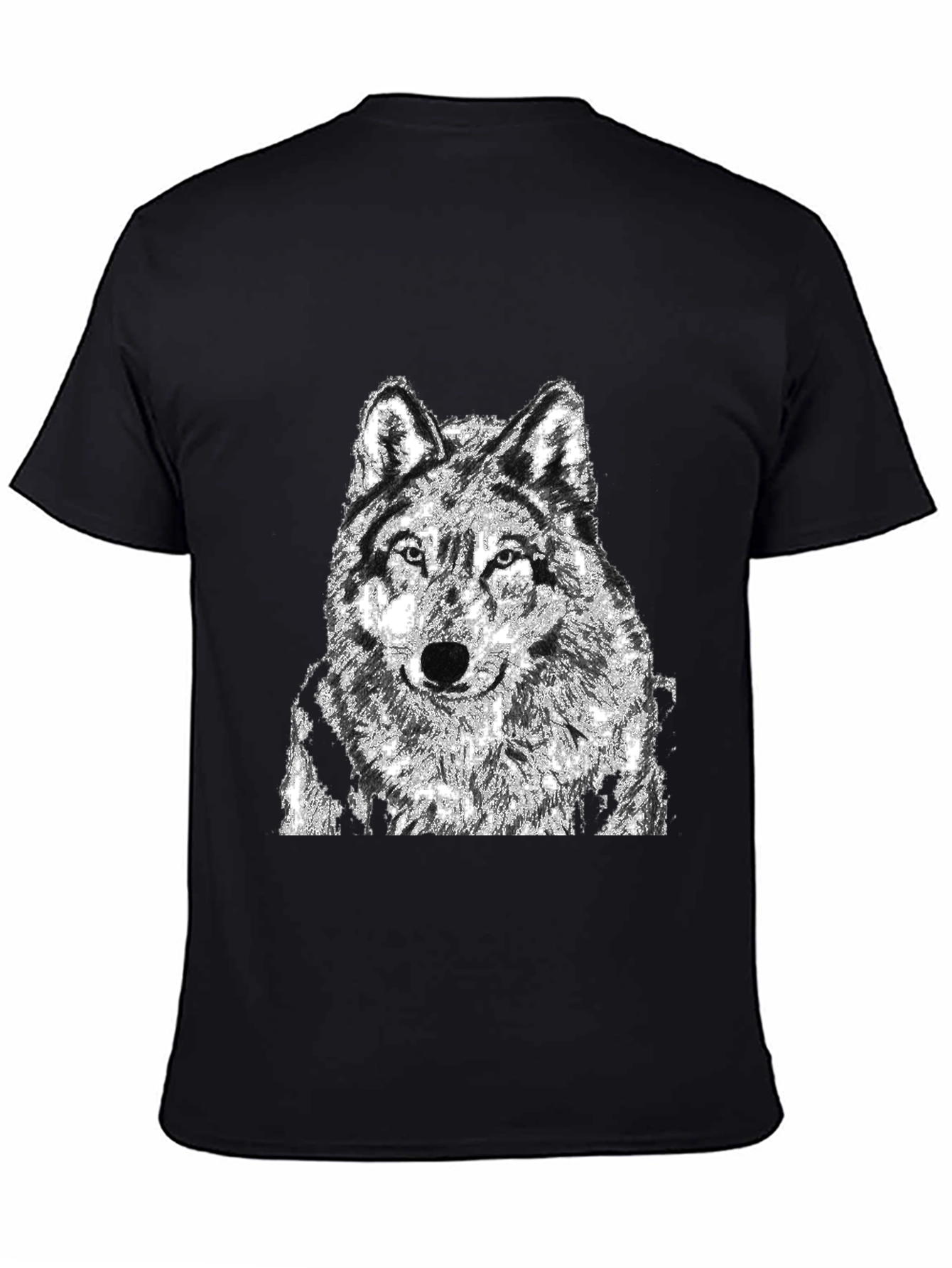 Black Black Wolf Graphic T-Shirt view 4