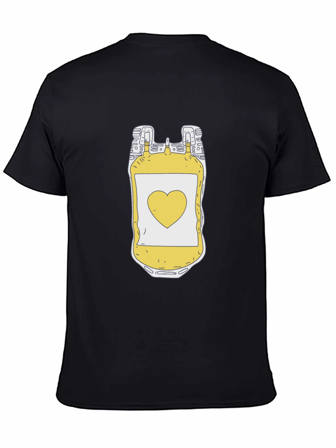 Black Donate Love Tee - Black Graphic T-Shirt view 4