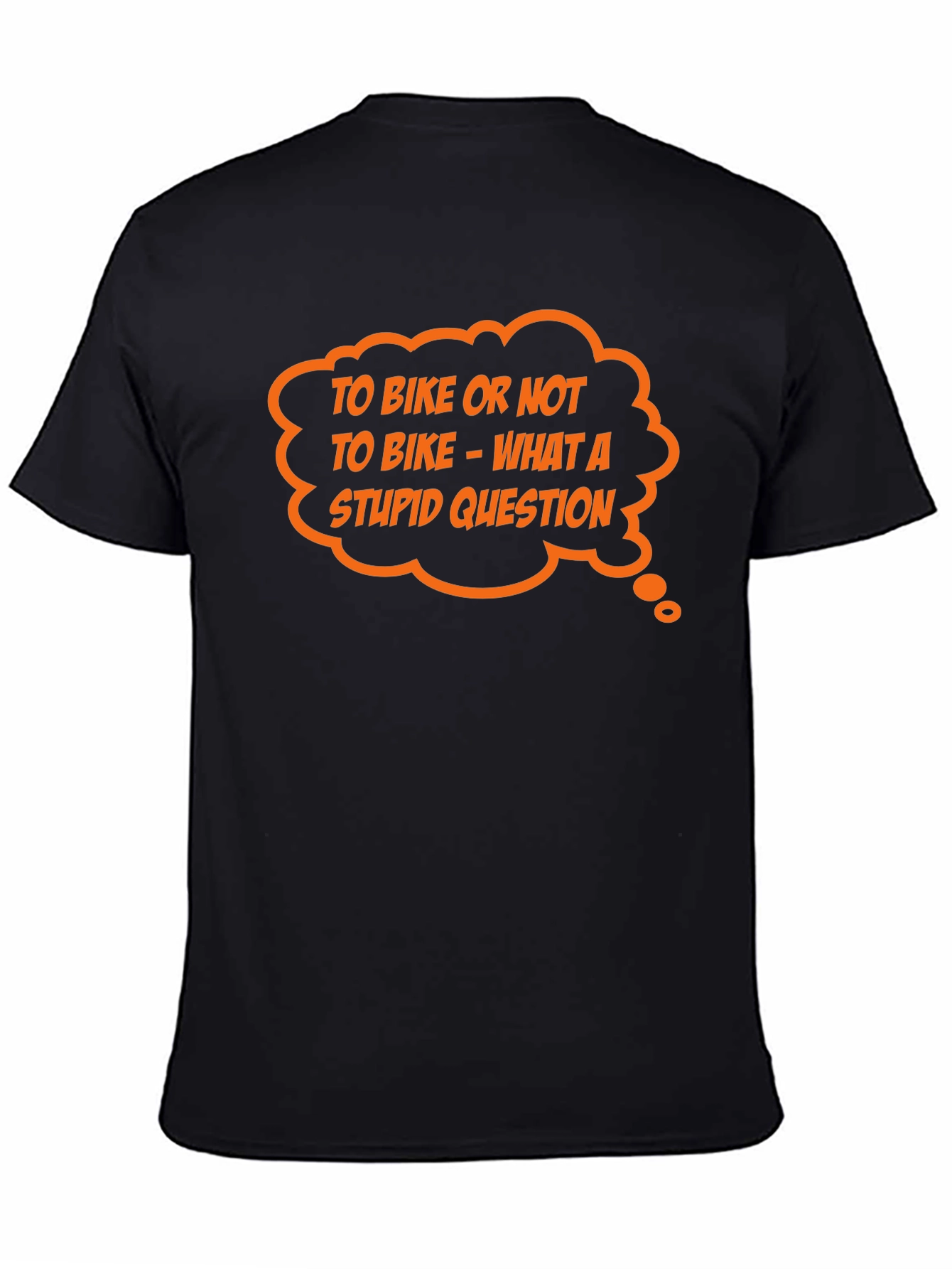 Black Funny Biker T-Shirt - To Bike or Not to Bike view 4