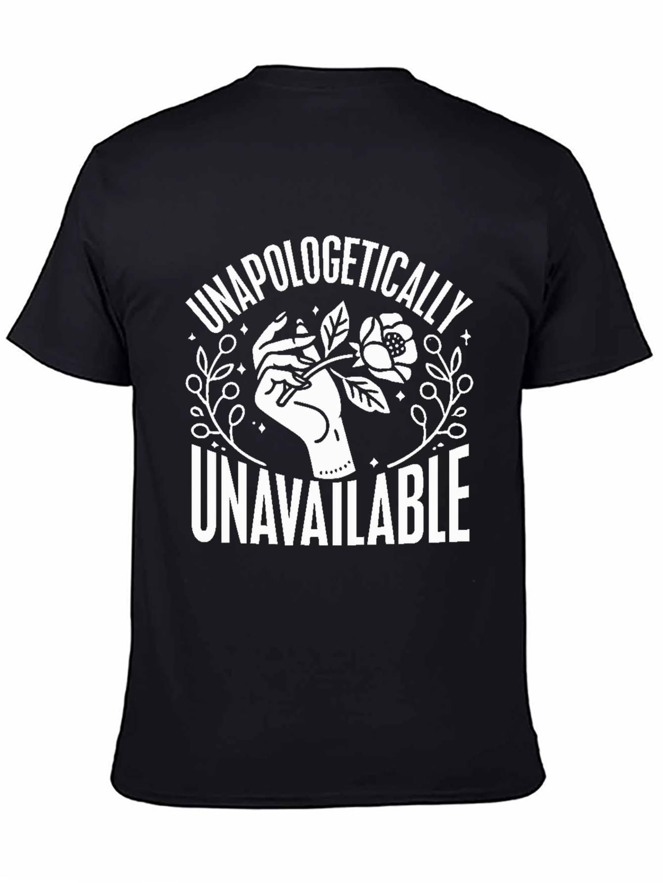 Black Unapologetically Unavailable Graphic Tee view 4