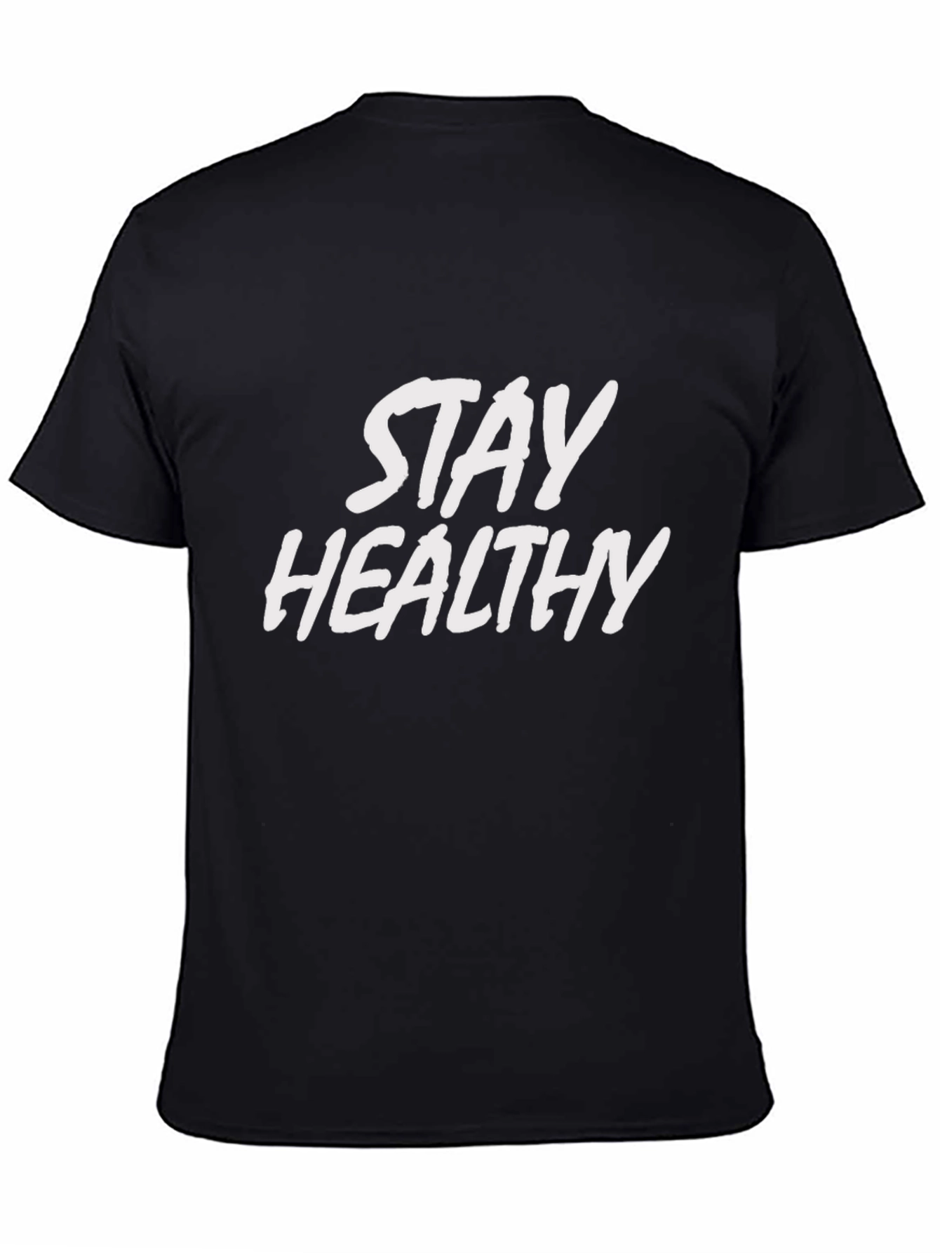 Black Stay Healthy Graphic Tee - Classic Black view 4