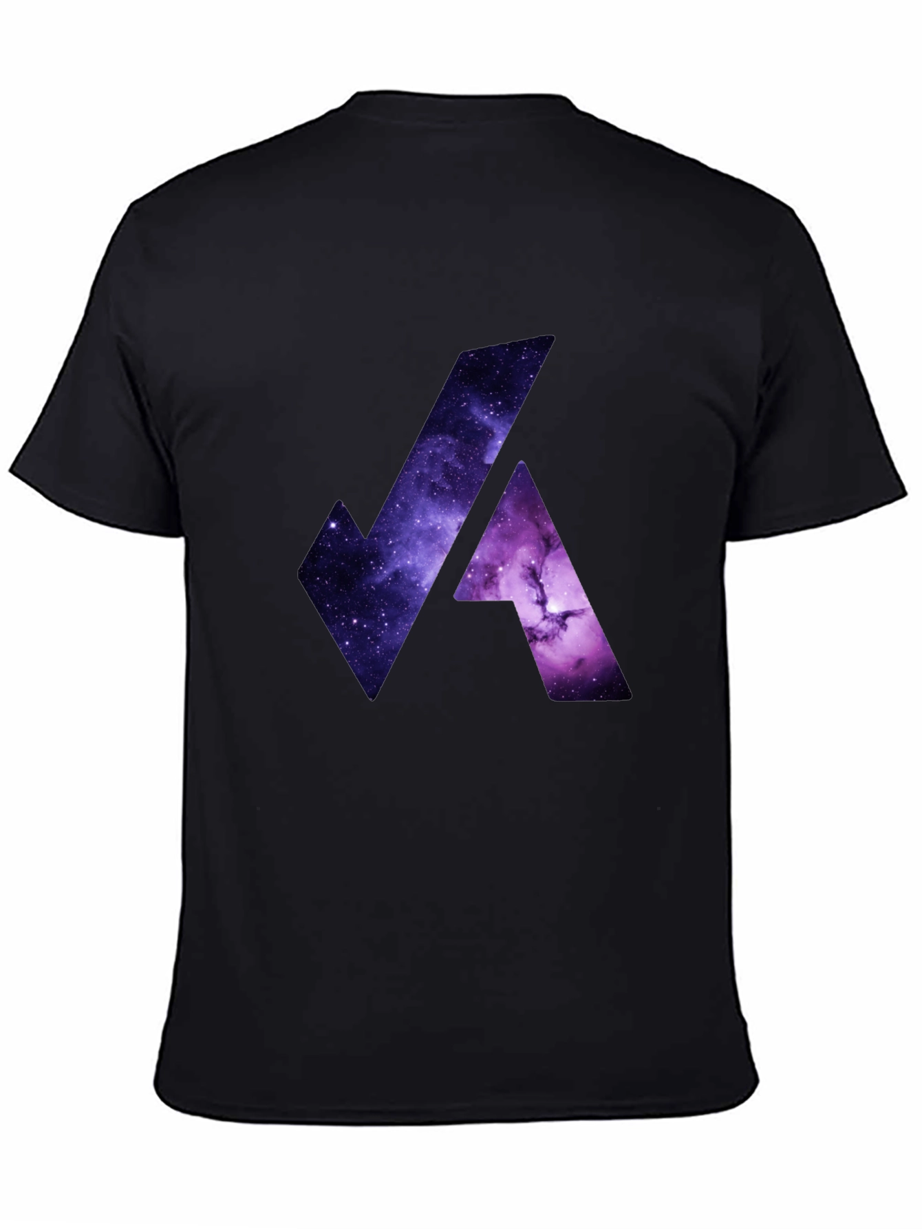 Black Cosmic Galaxy Graphic Tee - Black Cotton Blend view 4