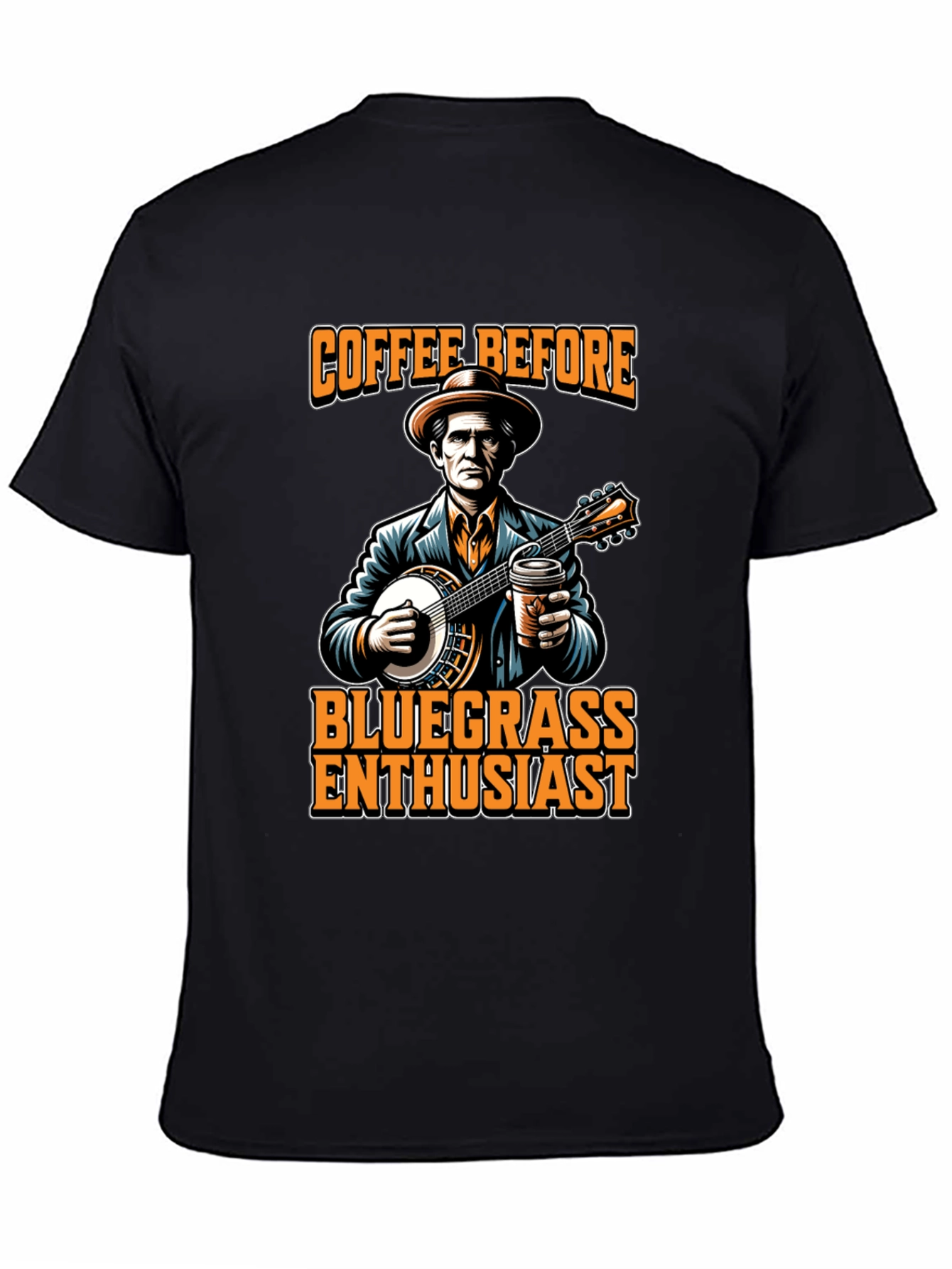Black Coffee Before Bluegrass T-Shirt view 4