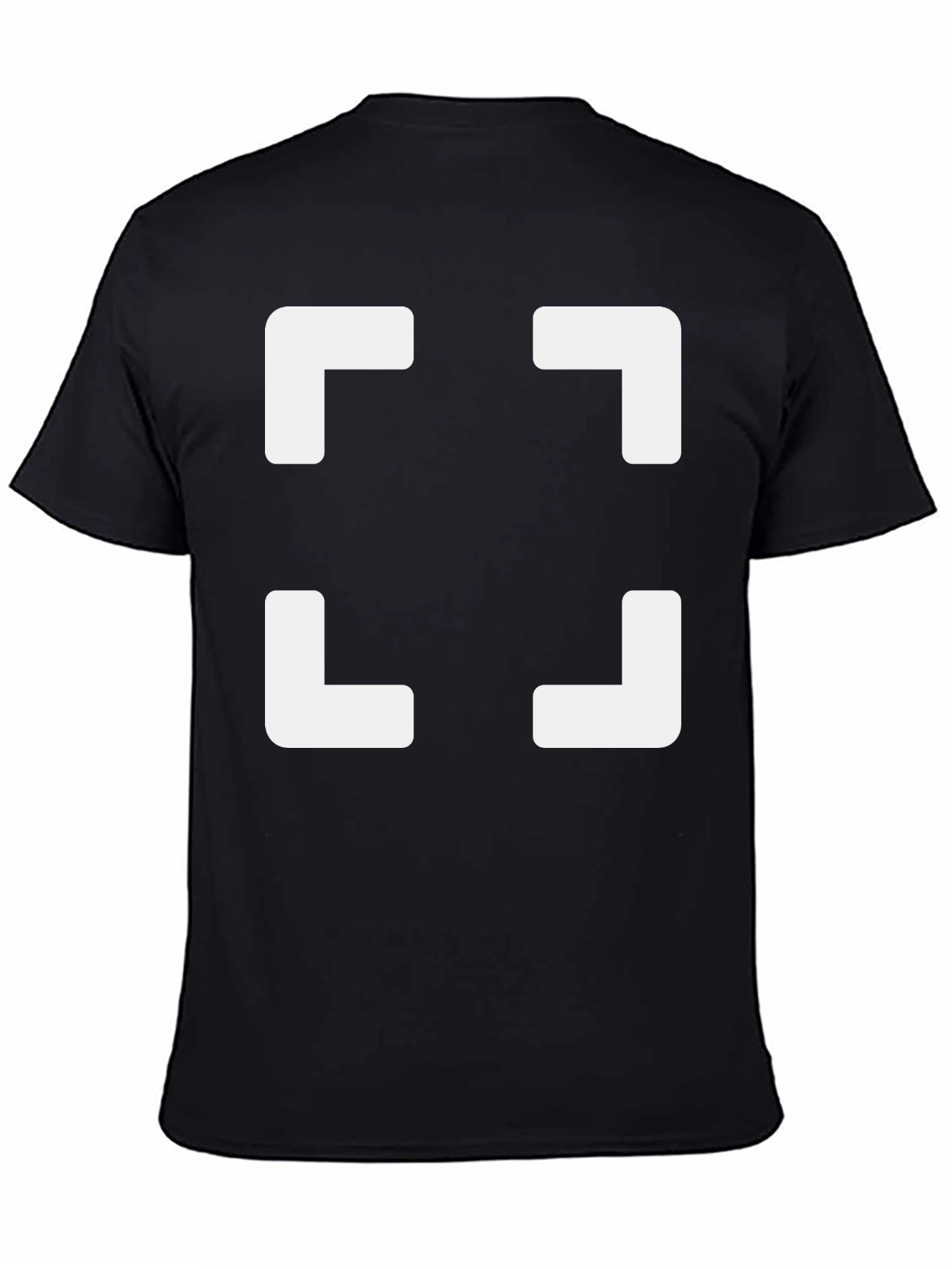 Black Geometric Square T-Shirt - Modern Minimalist Style view 4