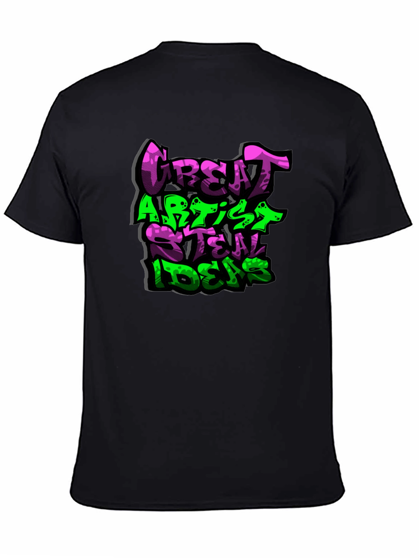 Black Great Artist Steal Ideas Graphic T-Shirt view 4