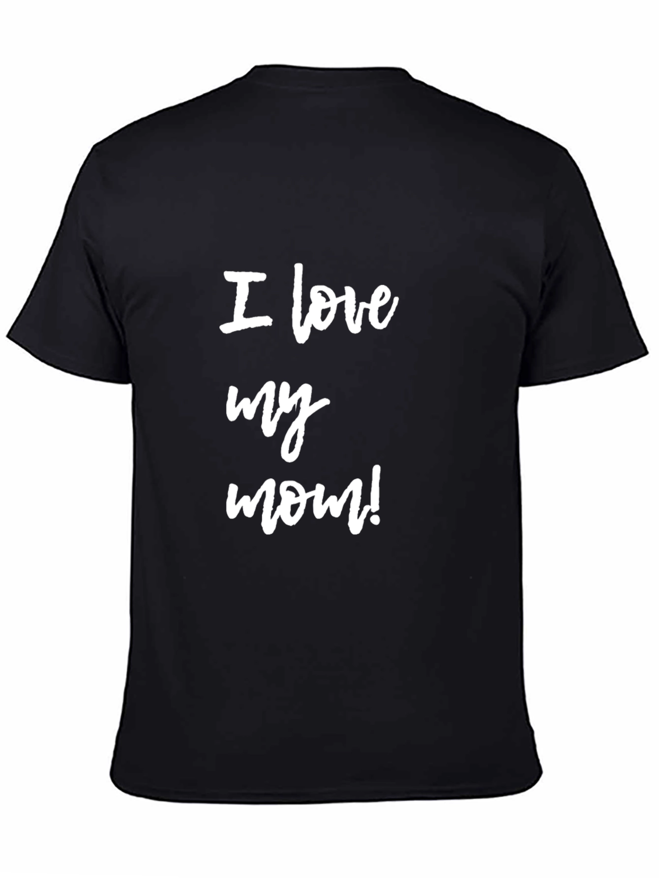 Black I Love My Mom T-Shirt - Black Cotton Blend view 4