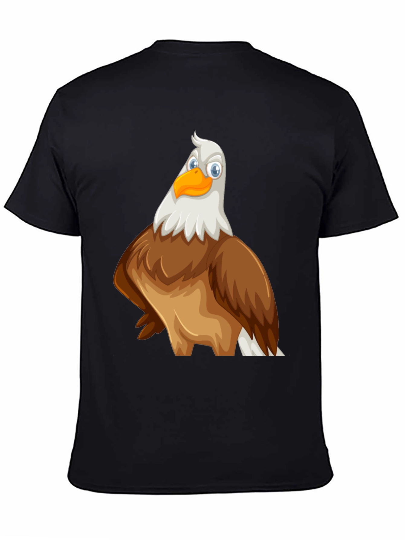 Black Eagle Cartoon Graphic Print Tee view 4