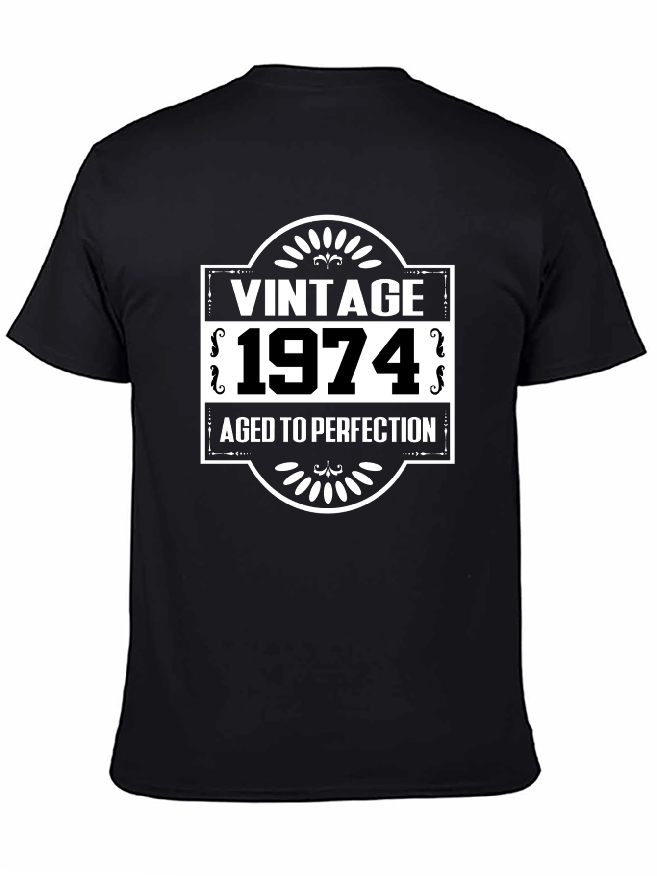 Black Vintage 1974 Aged to Perfection Graphic Tee view 4