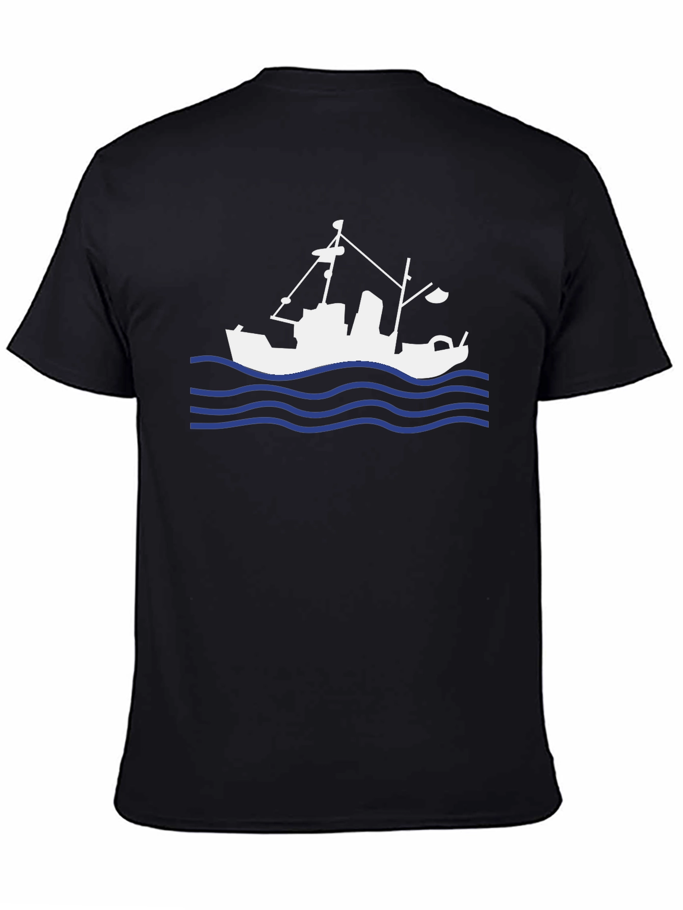 Fishing Boat Graphic Tee - Black - 4