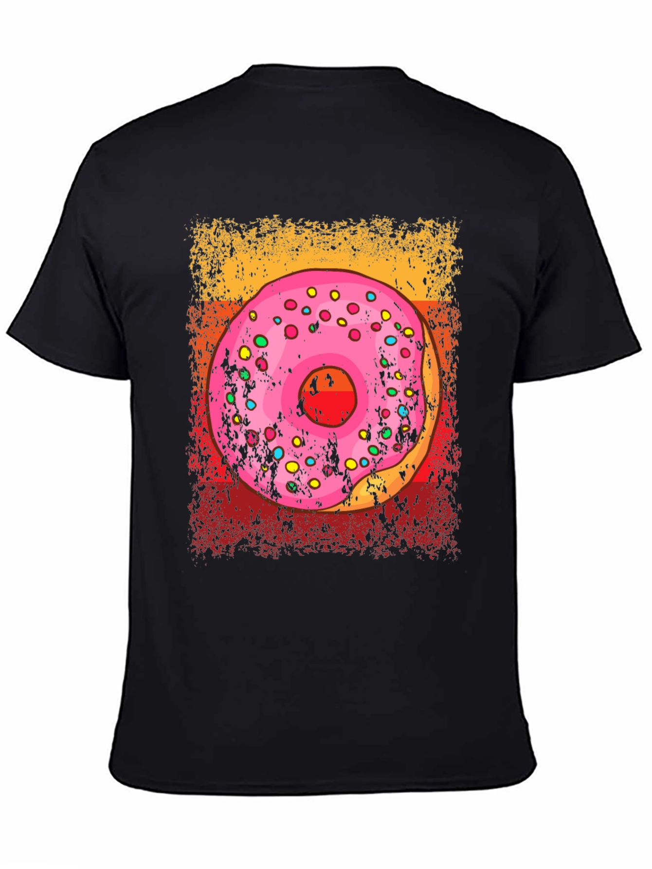 Black Donut T-Shirt - Sweet Treat Graphic Tee view 4