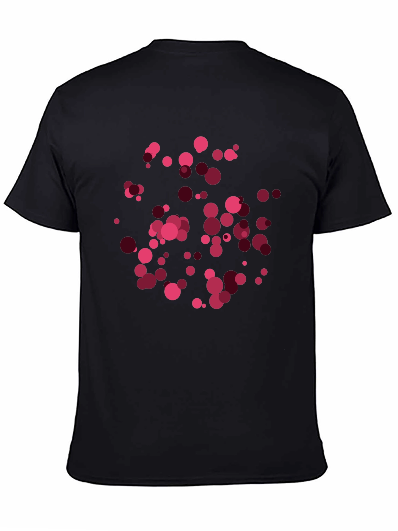 Black Modern Abstract Dot T-Shirt view 4