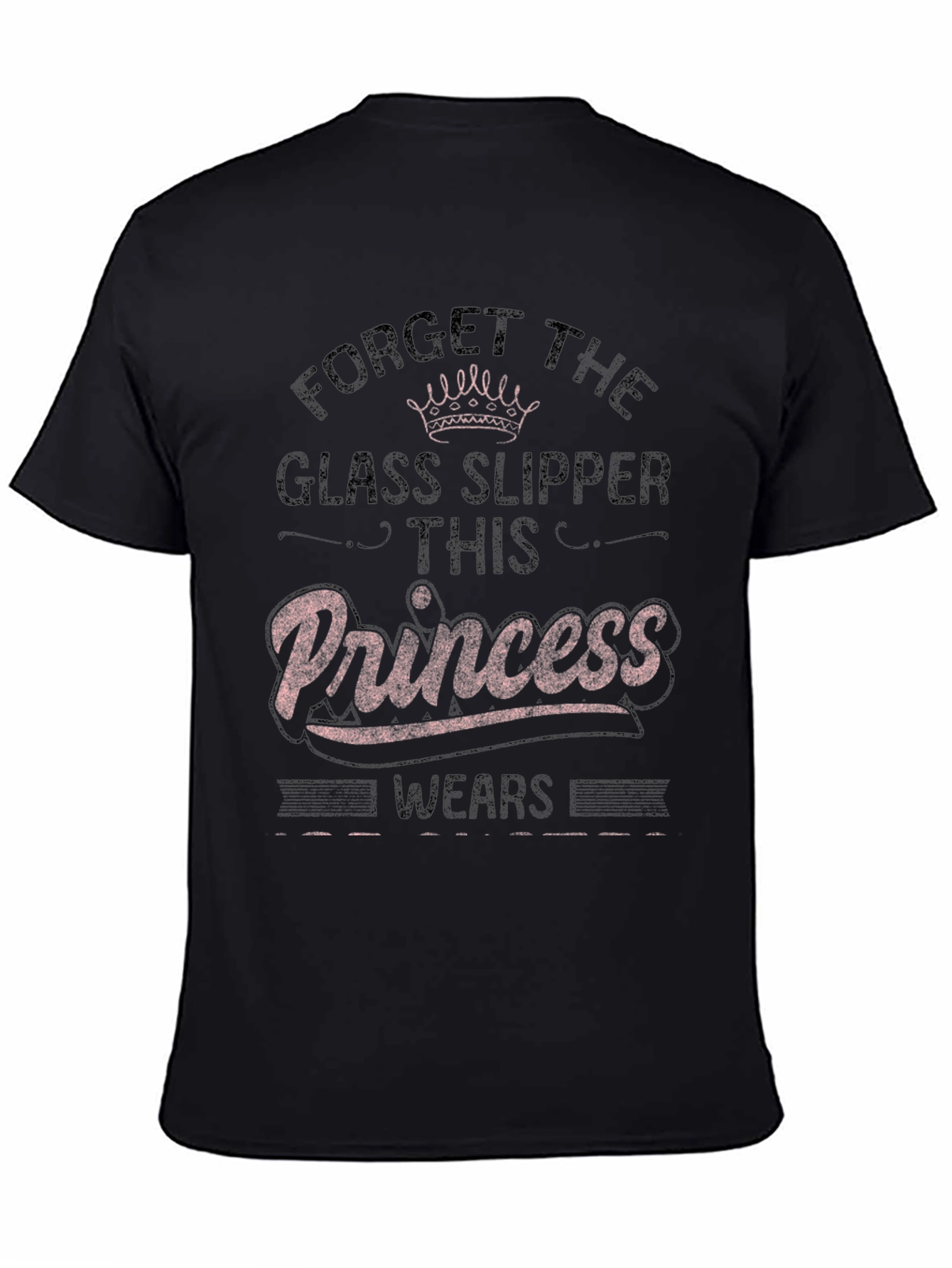 Black Princess Wears T-Shirt - Forget Glass Slippers view 4