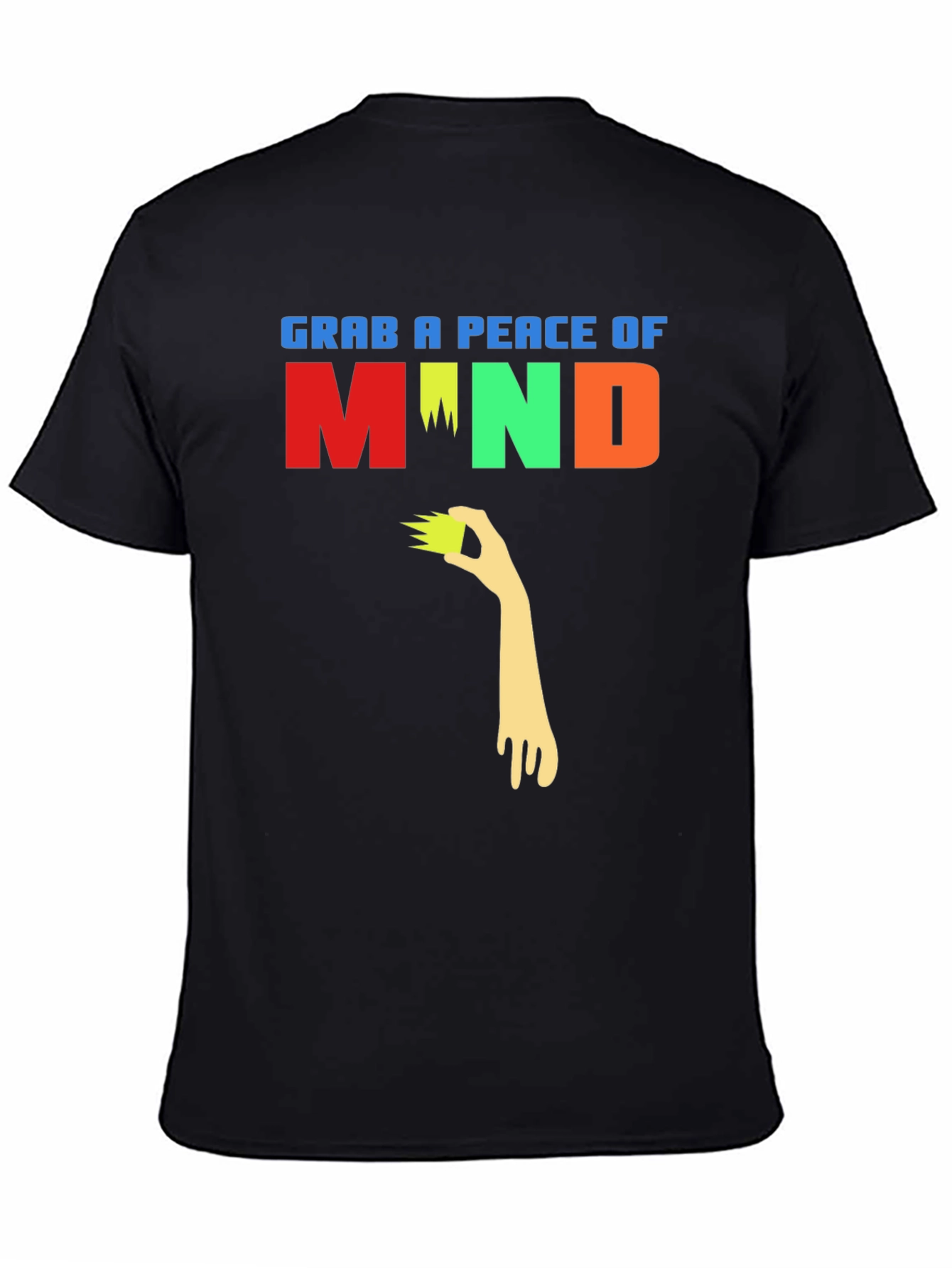 Black Grab A Peace Of Mind Graphic T-Shirt view 4