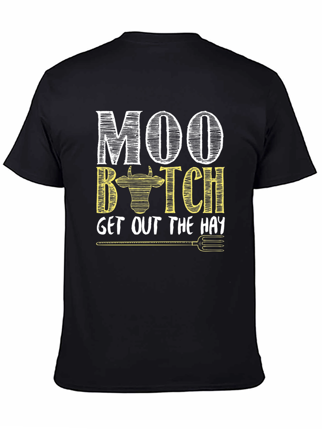 Black Moo B*tch T-Shirt - Farm Humor Novelty Tee view 4