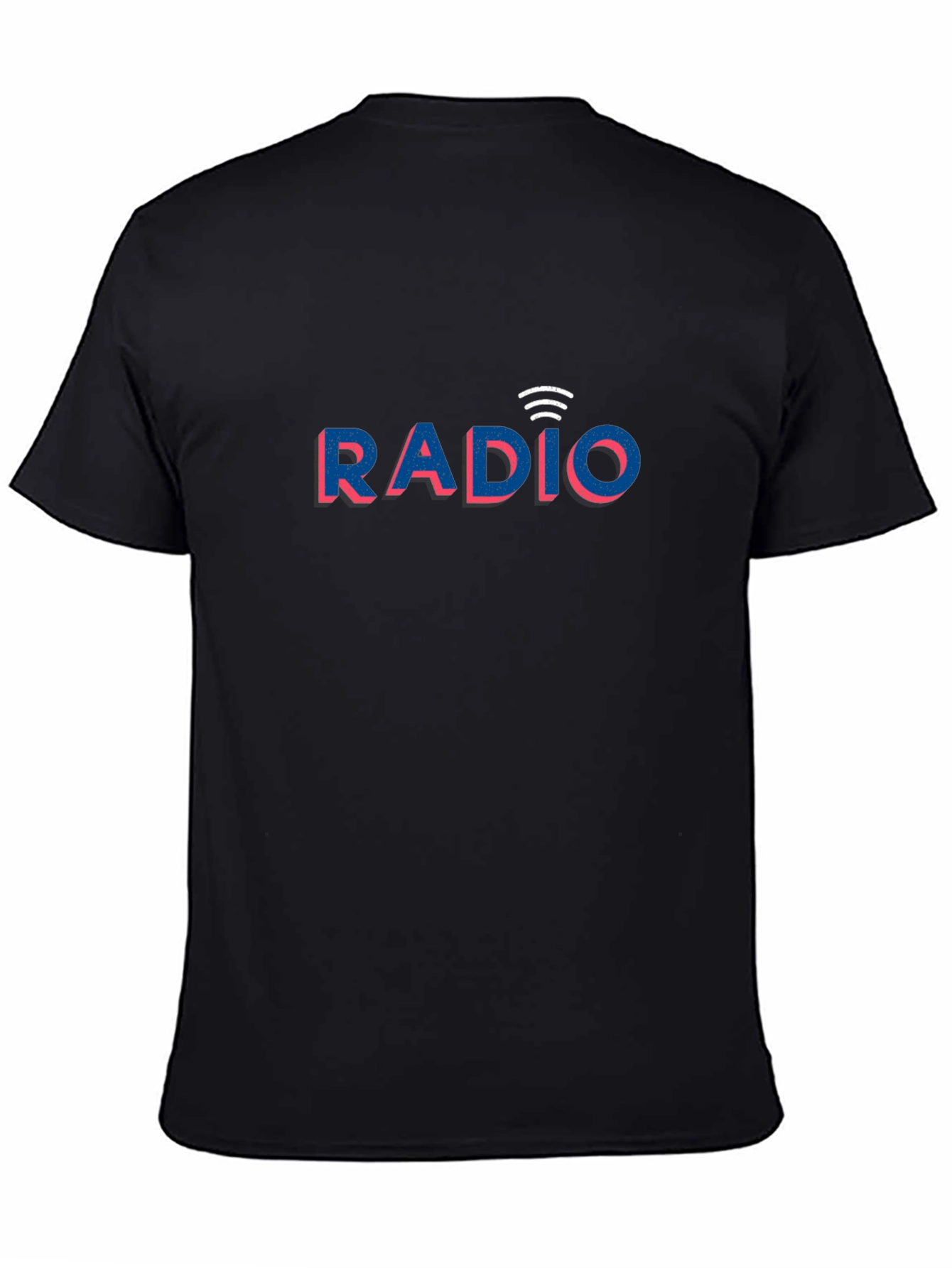 Black Radio Graphic Tee - Stylish Men's Black T-Shirt view 4