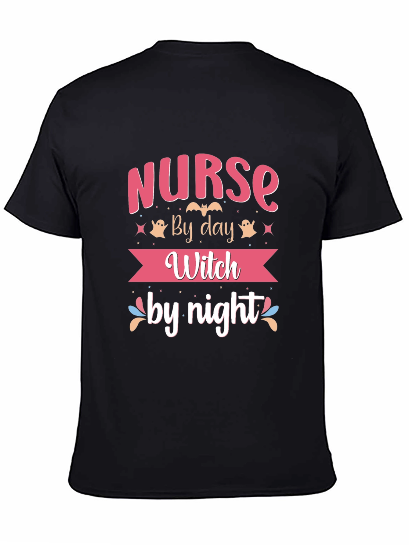 Black Nurse by Day Witch by Night T-Shirt view 4