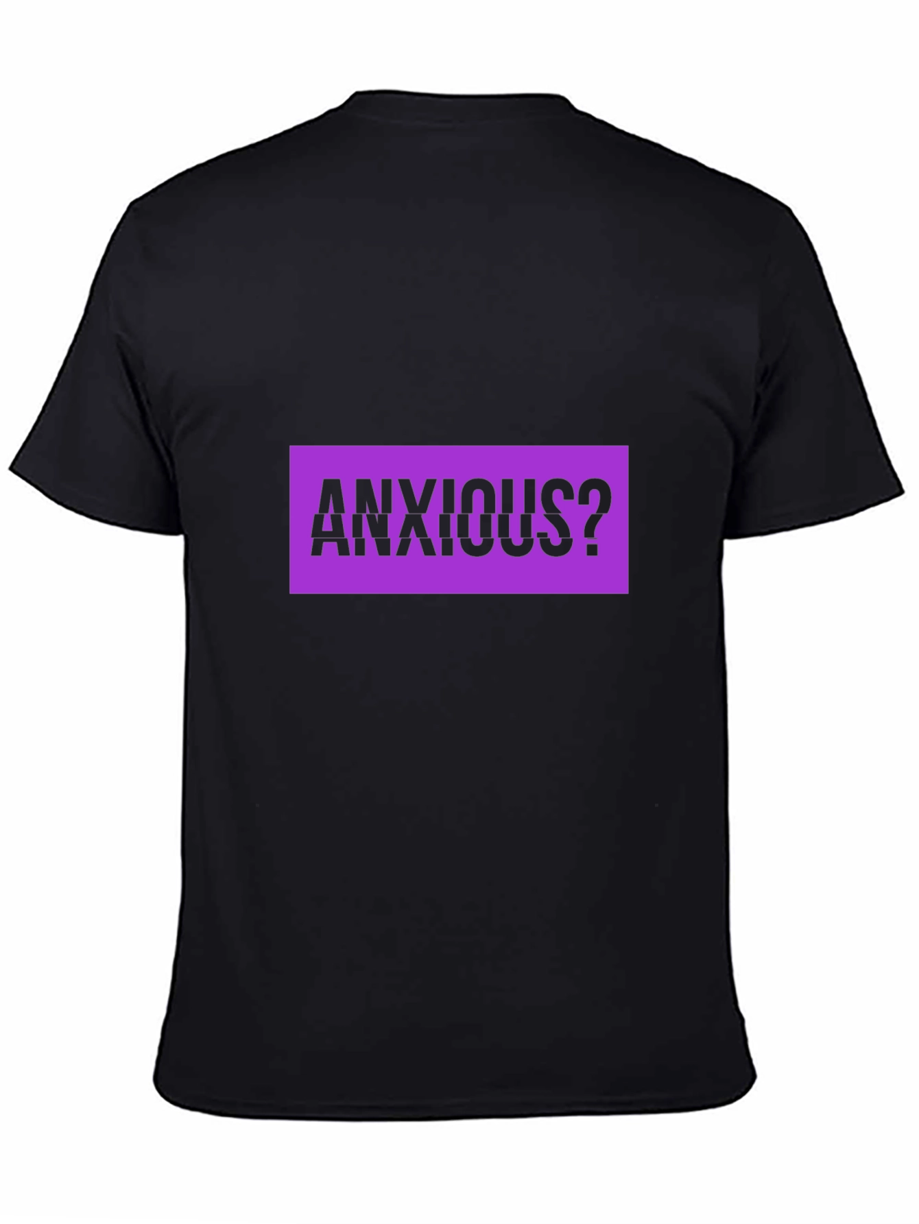Black Anxious? Graphic Tee - Black Cotton T-Shirt view 4
