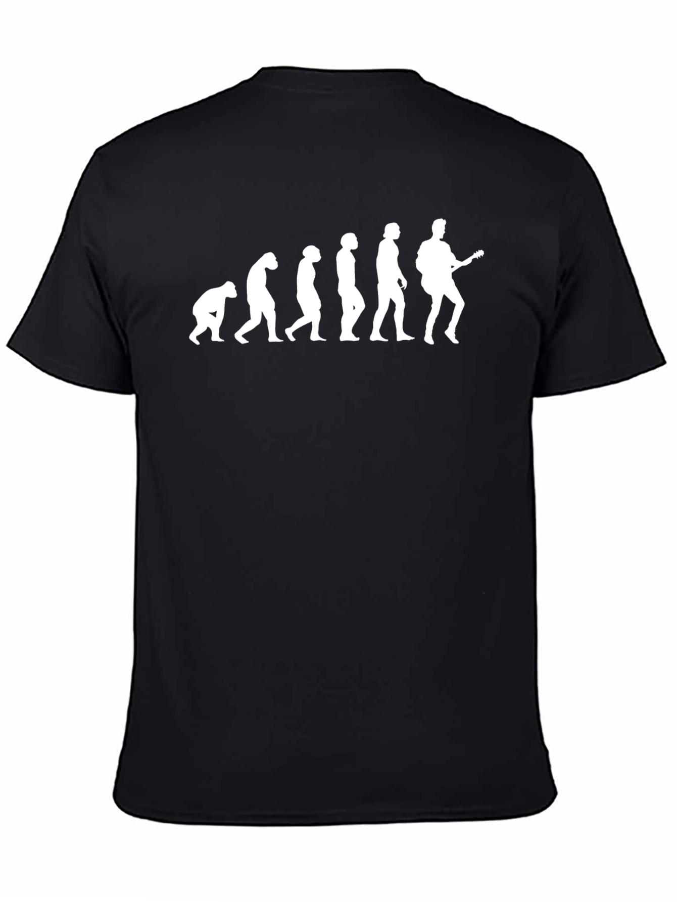 Black Evolution of Guitarist - Black T-Shirt view 4