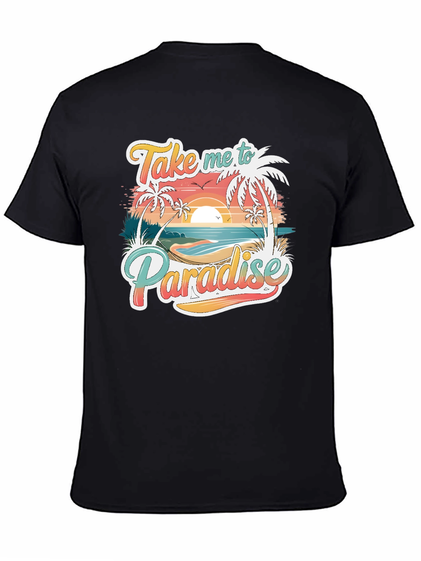 Black Take Me to Paradise Graphic Tee view 4