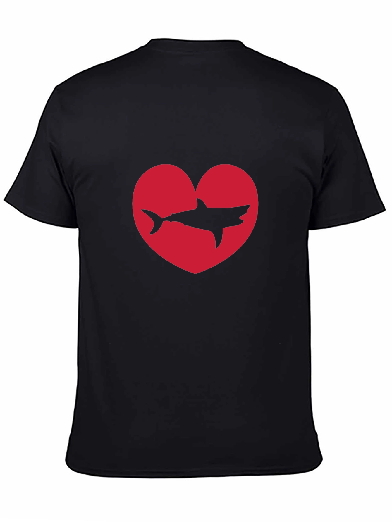 Black Shark Heart Black T-Shirt view 4