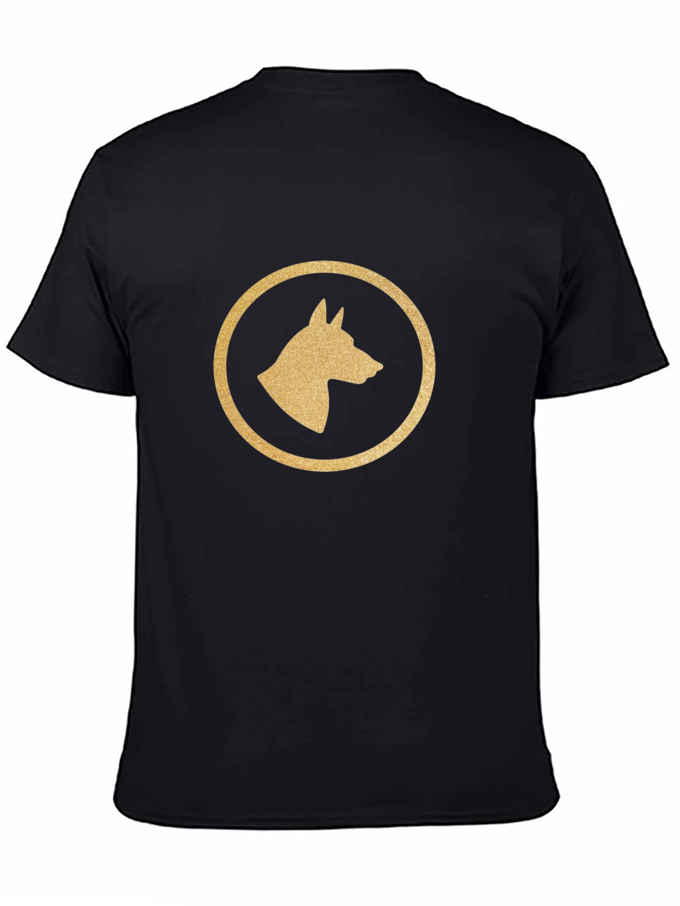 Black Dog Silhouette Graphic Tee - Black Cotton Blend view 4