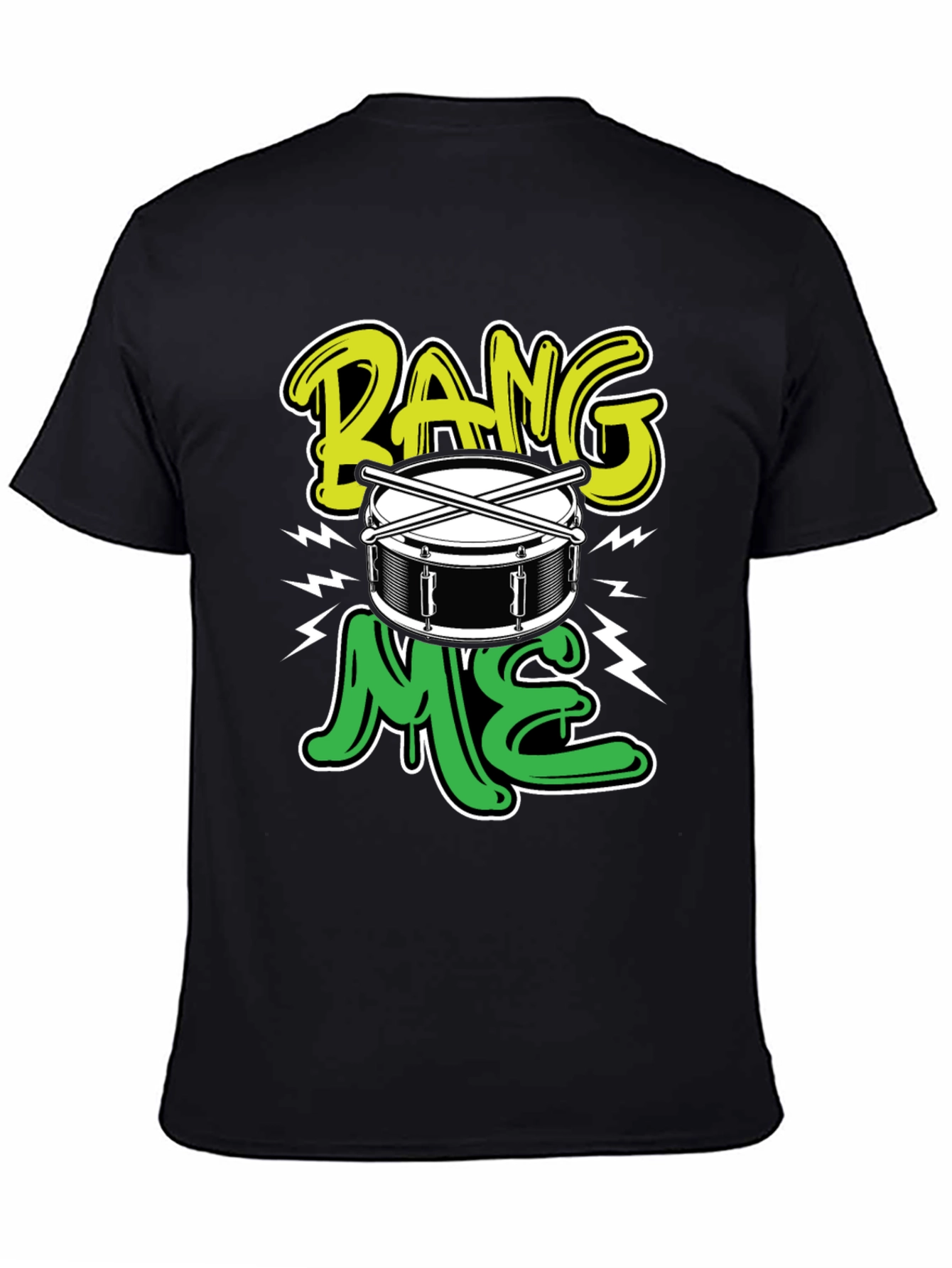Black Bang Me Drummer T-Shirt view 4