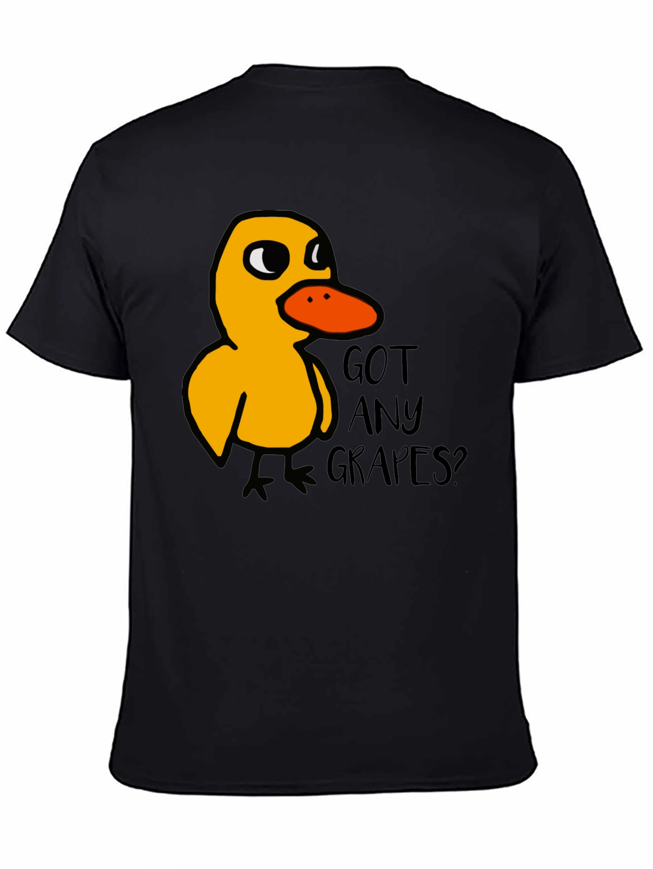 Black Got Any Grapes Duck T-Shirt Funny Meme Tee view 4