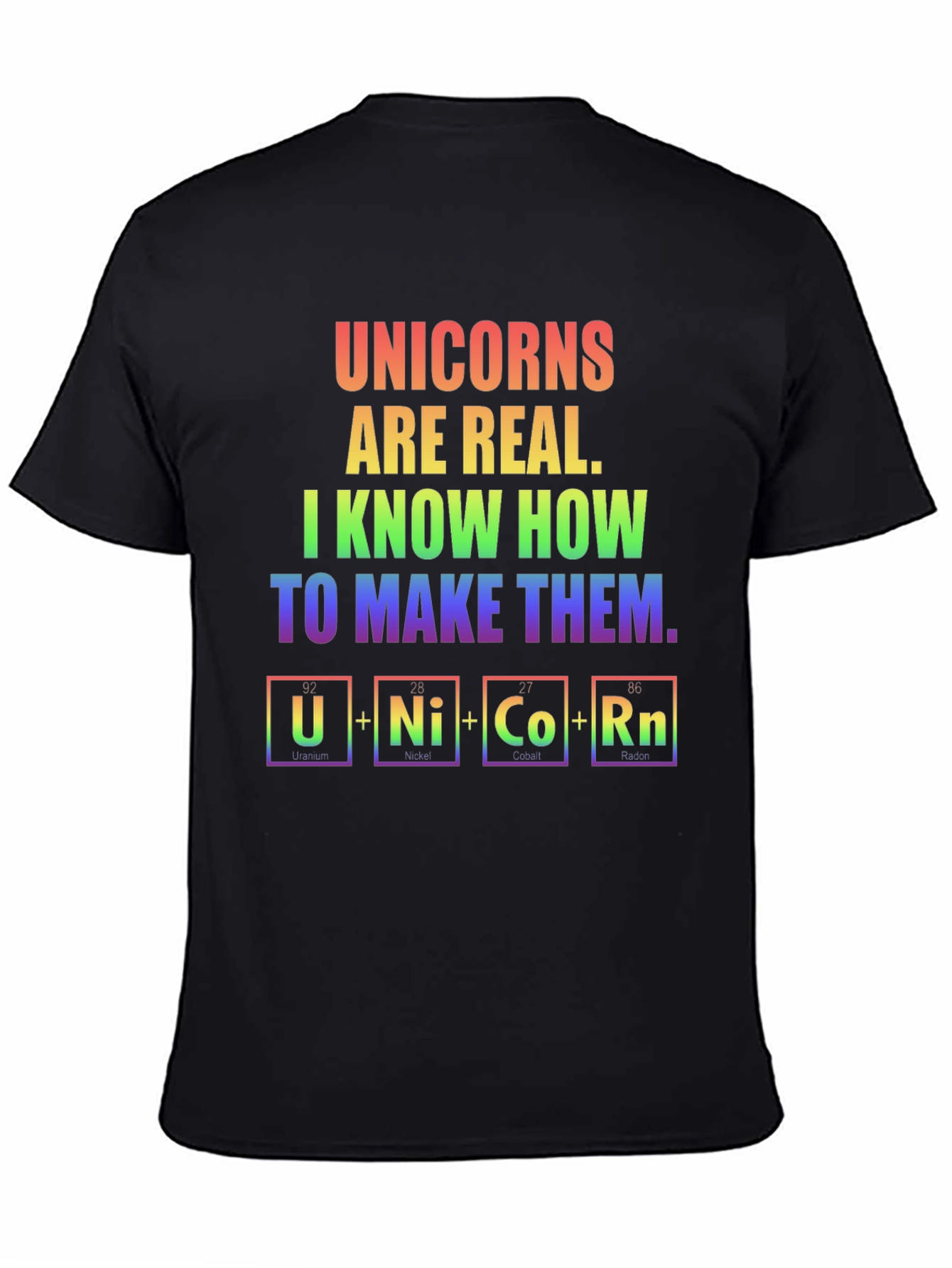 Unicorns Are Real Rainbow Periodic Table T-Shirt - 4
