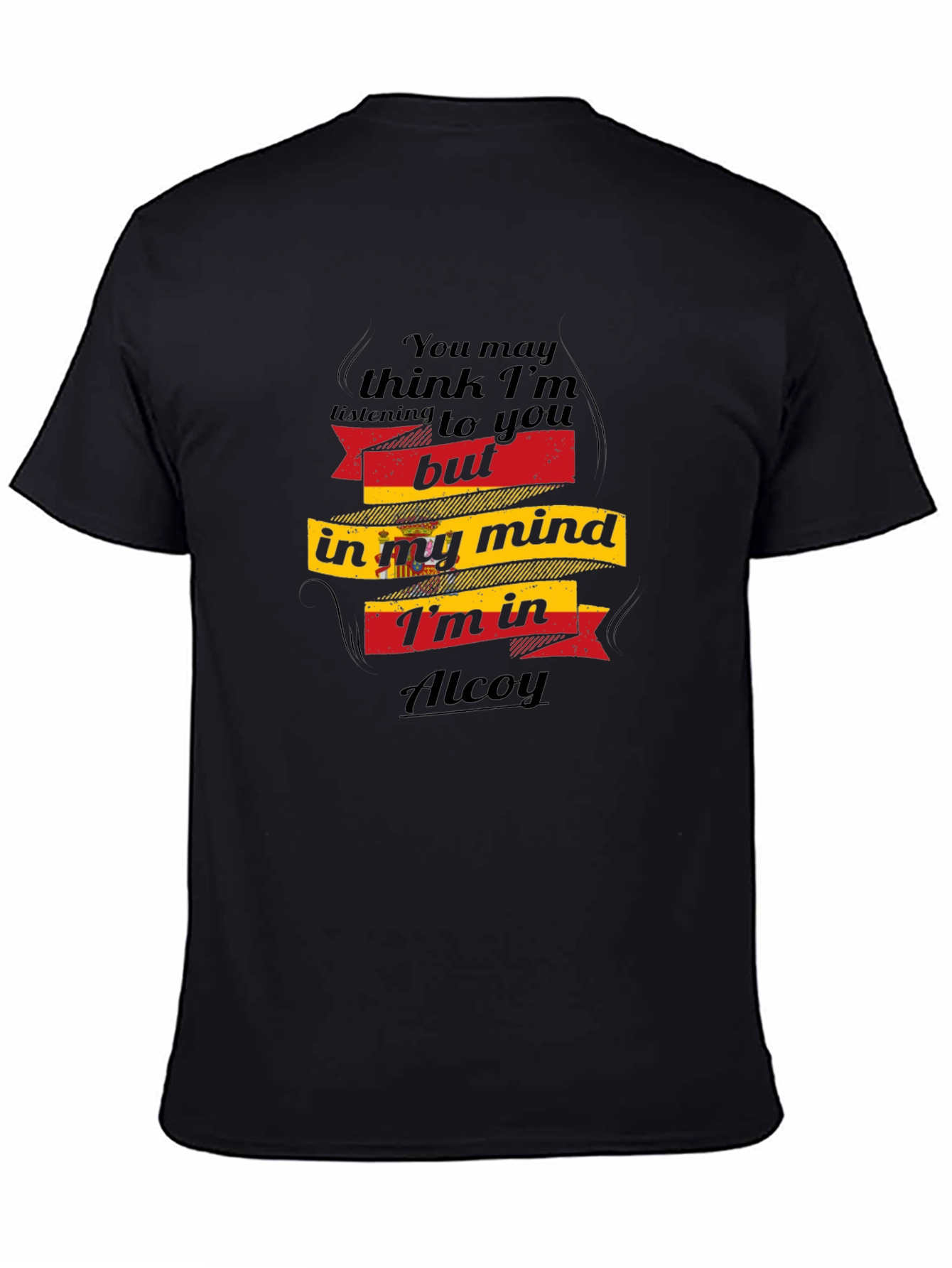 Black Mind in Alcoy Graphic T-Shirt - Novelty Tee view 4