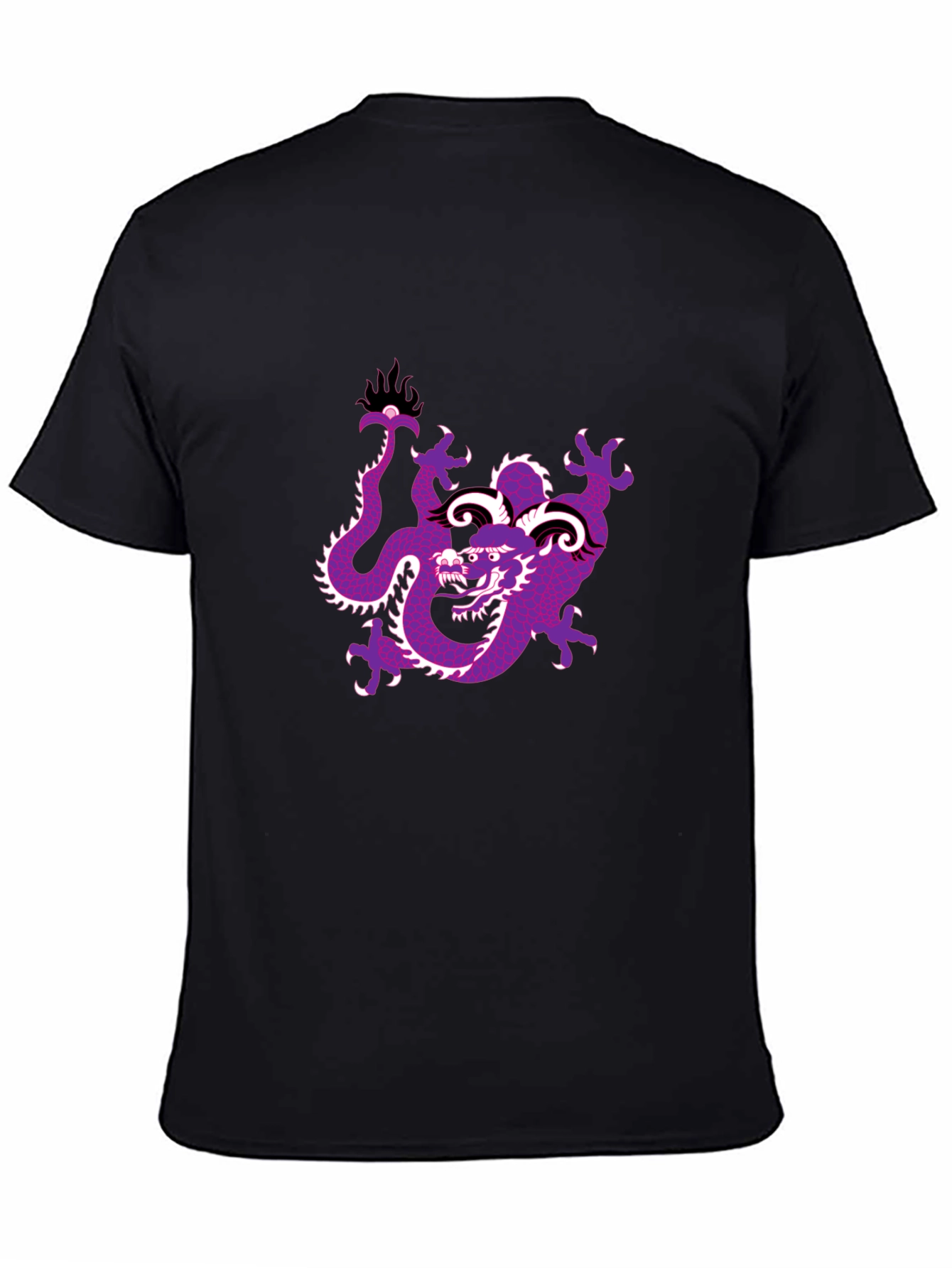 Black Dragon Graphic Tee - Black Cotton Blend view 4