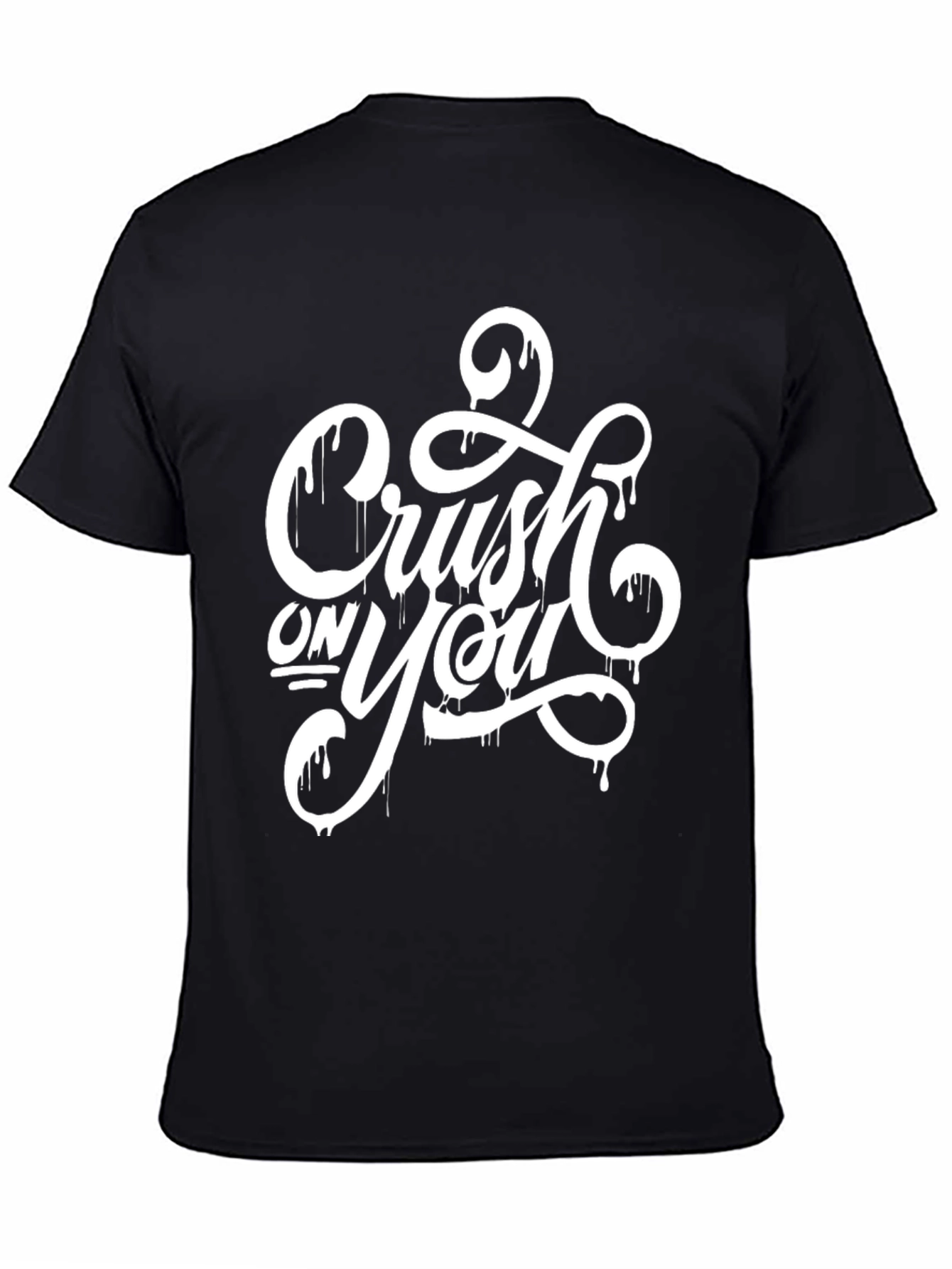Black Crush On You Black Graphic T-Shirt for Men view 4