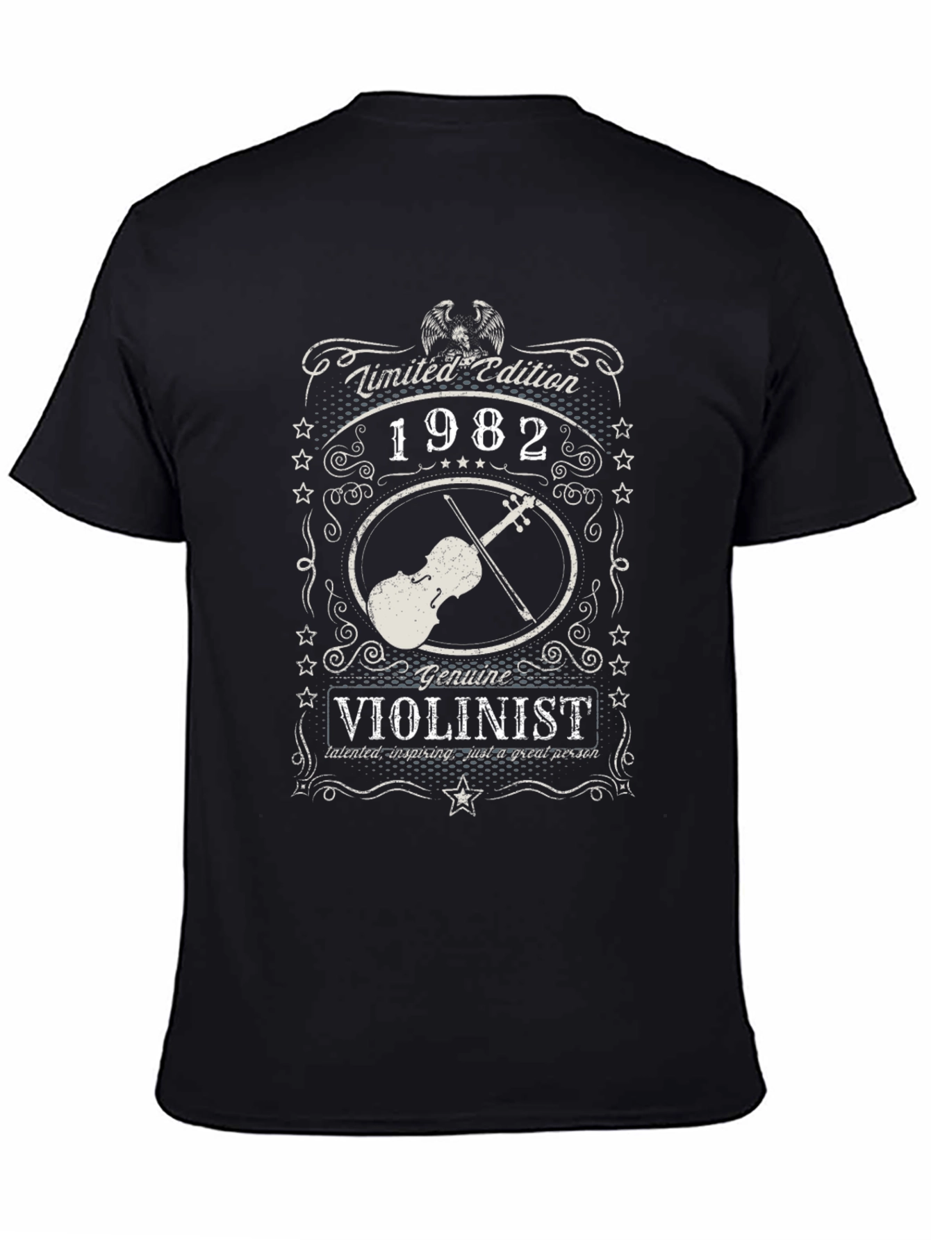 Black Genuine Violinist Limited Edition 1982 T-Shirt view 4