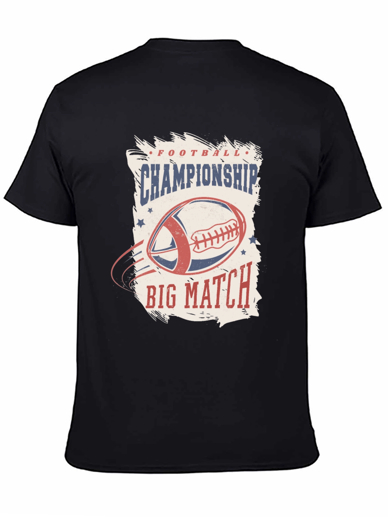 Black Football Championship Big Match Graphic Tee view 4
