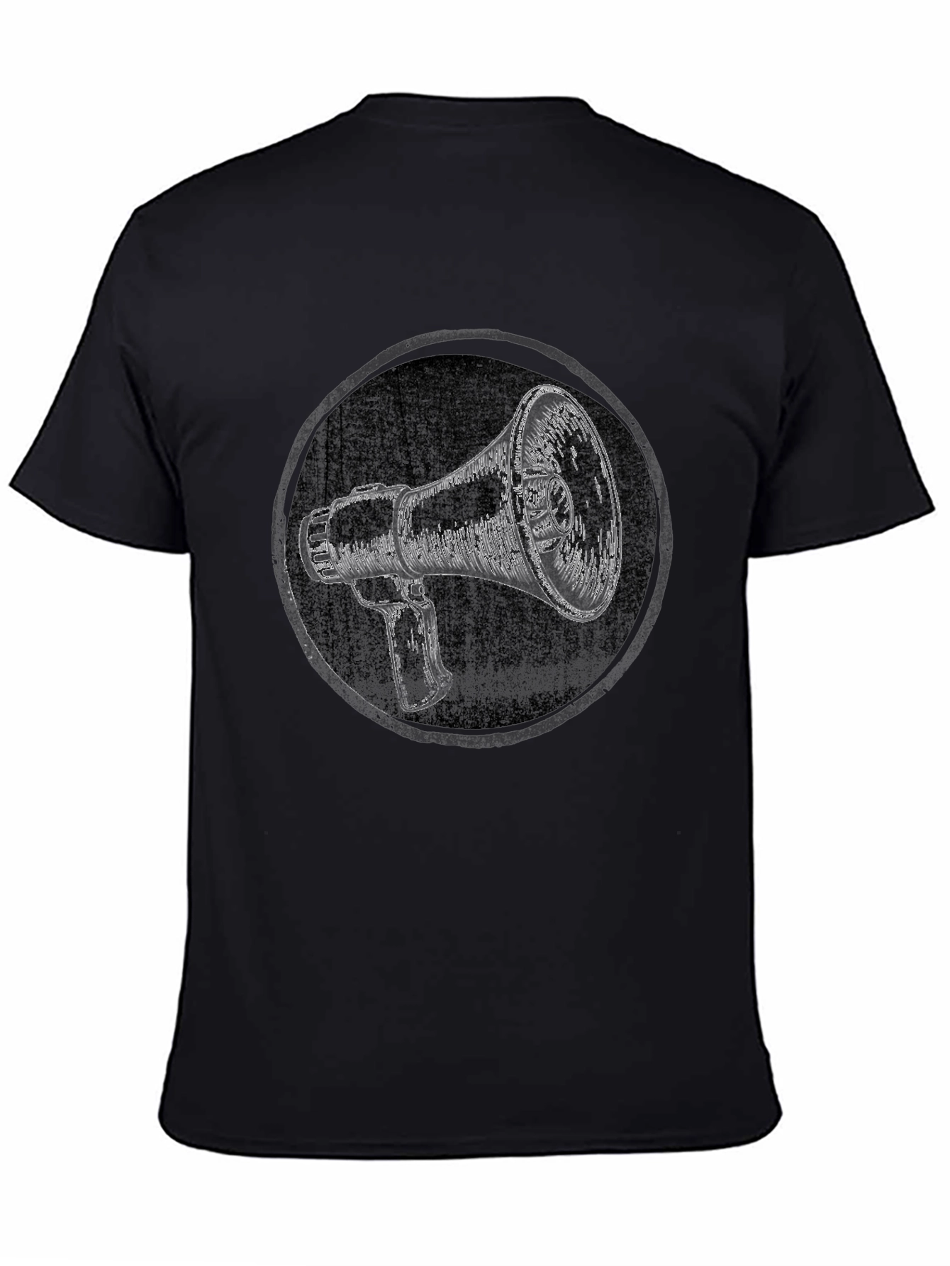 Black Megaphone Graphic Tee - Express Yourself! view 4