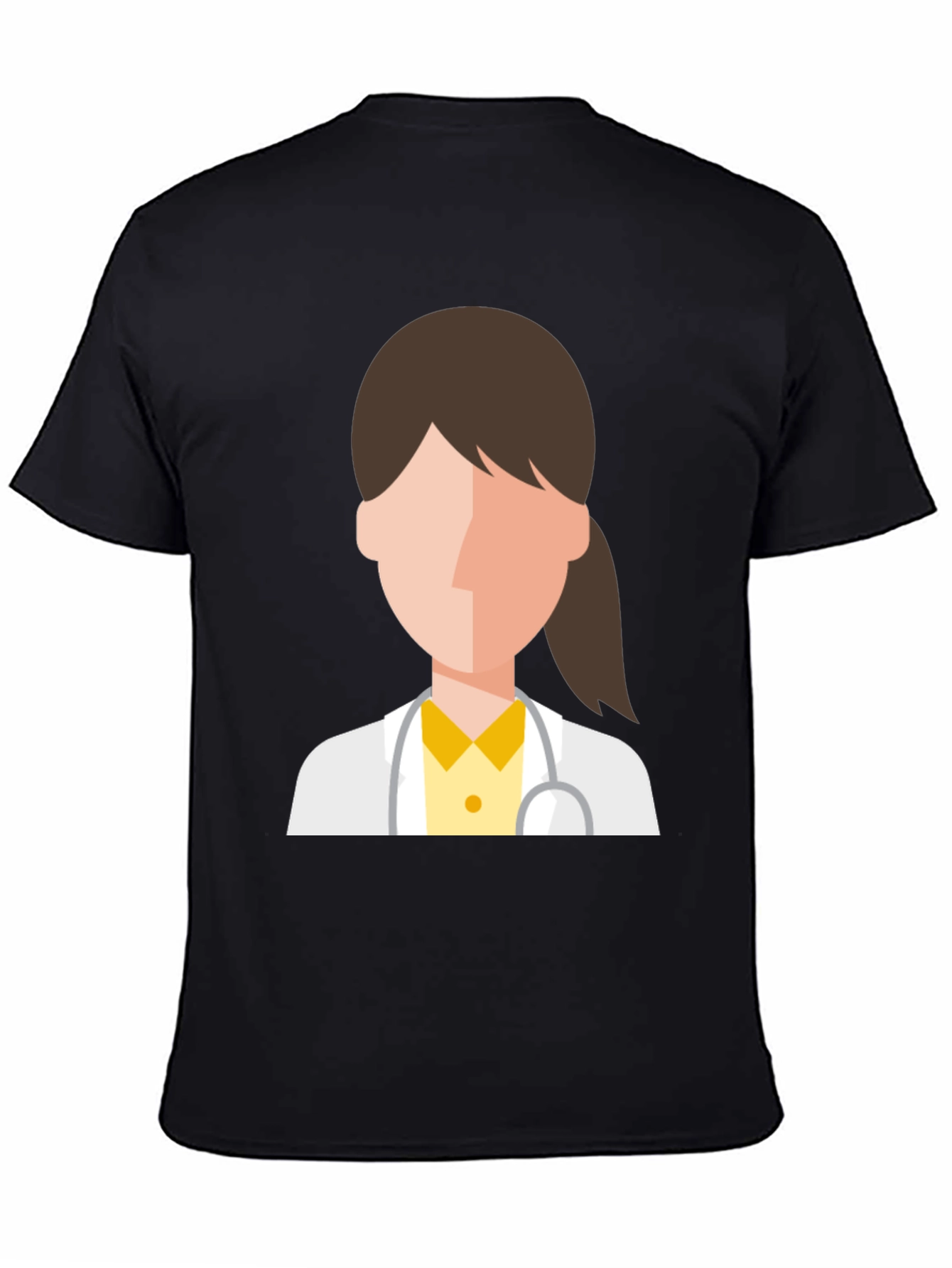 Black Doctor Graphic T-Shirt - Black Cotton Tee view 4