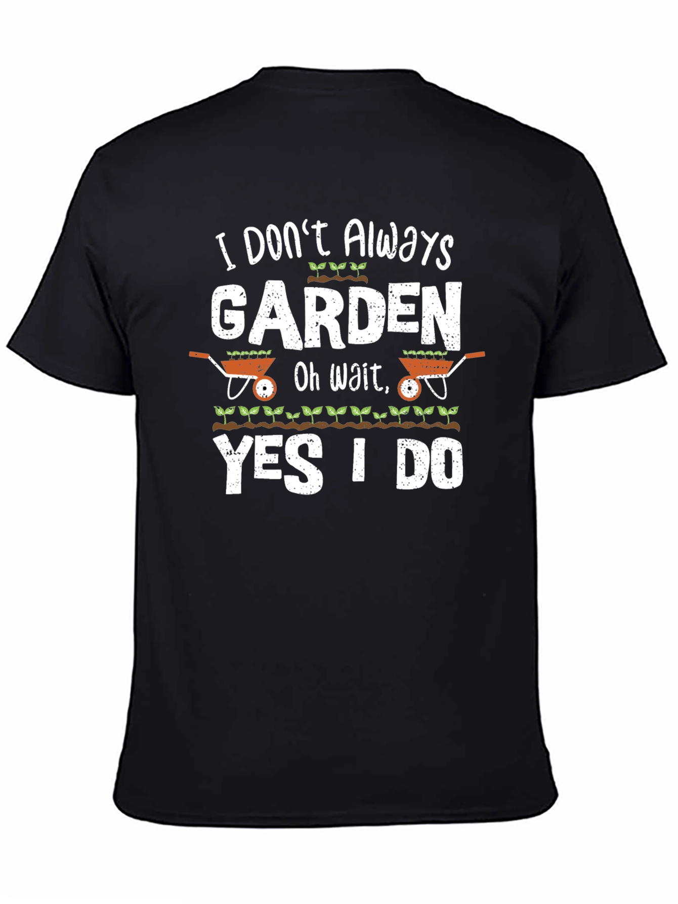 Black Gardening T-Shirt - Funny Gardener Gift view 4