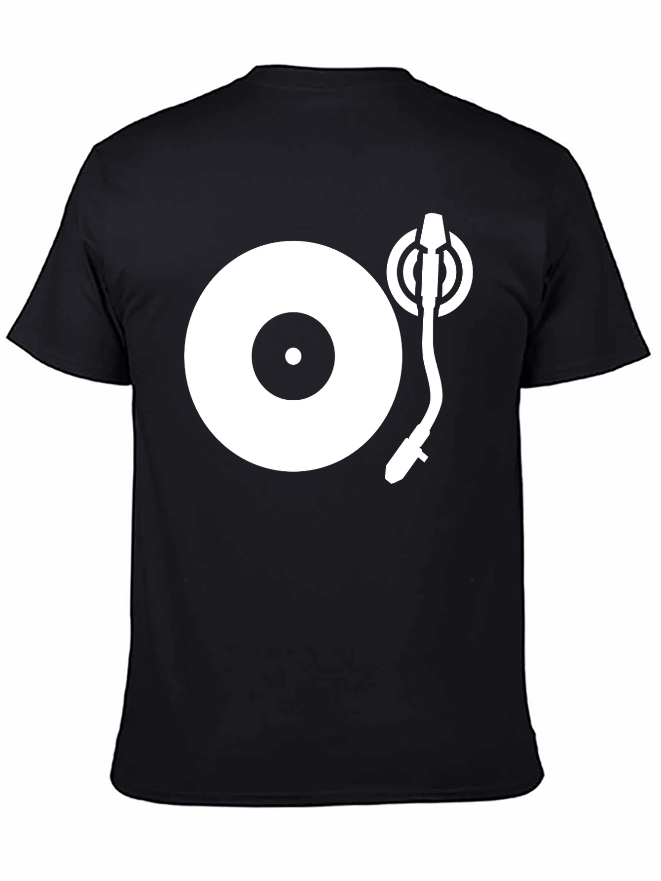 Black Turntable Graphic Black T-Shirt view 4