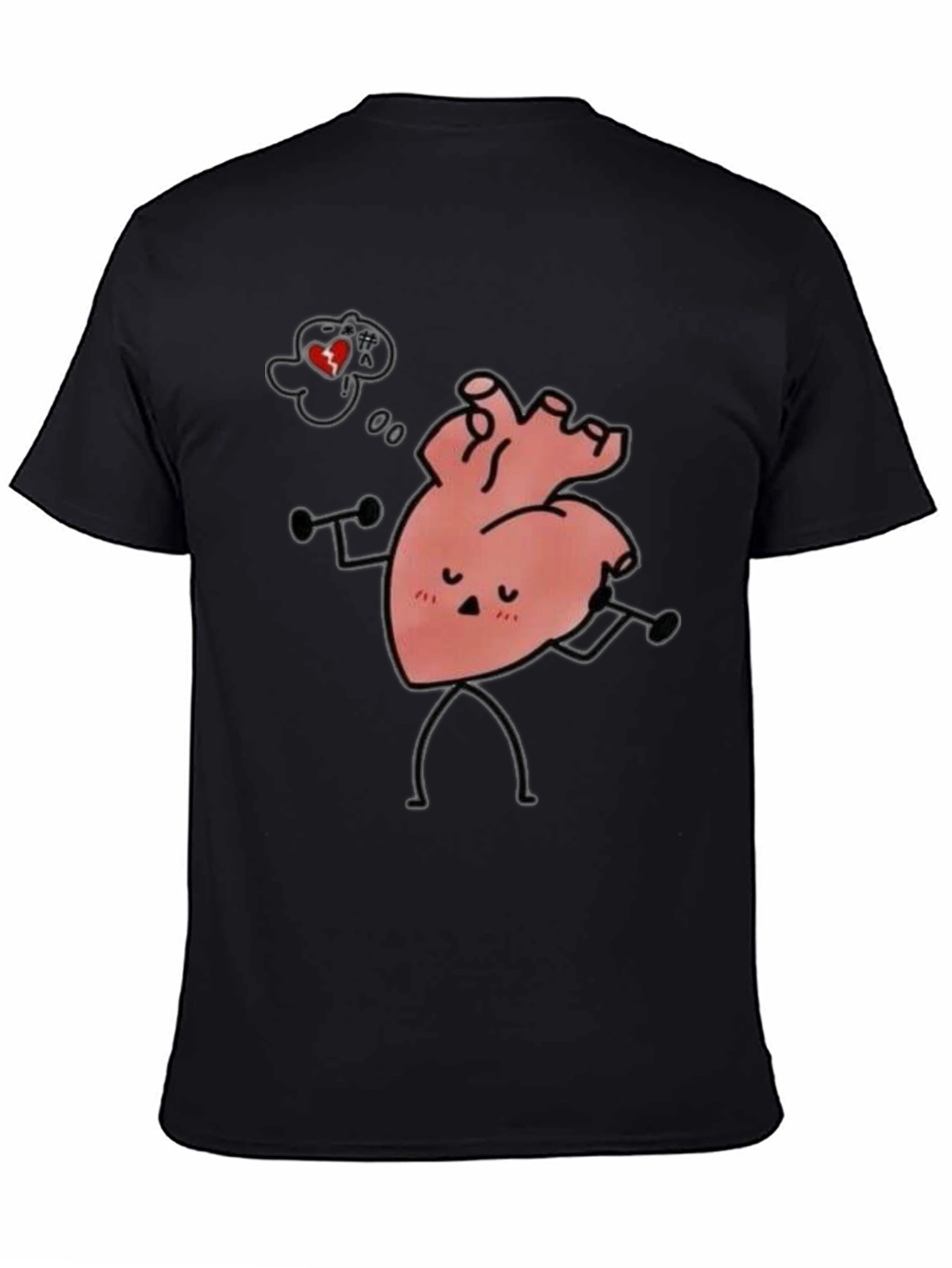 Black Heart Workout Black Tee view 4
