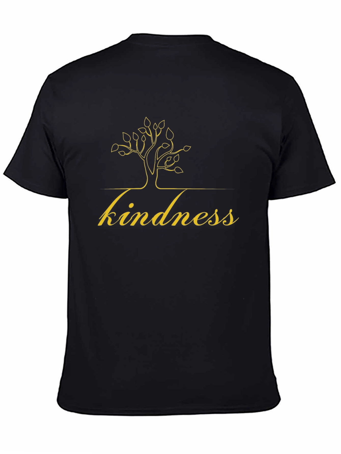 Black Kindness Tree Graphic Tee - Soft Cotton Blend view 4